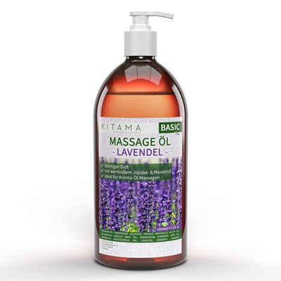 Kitama Massageöl mit Aroma - Körper-Öl für Massagen Pflegeöl Aroma-Öl Thai-Öl 1-Liter, Lavendel
