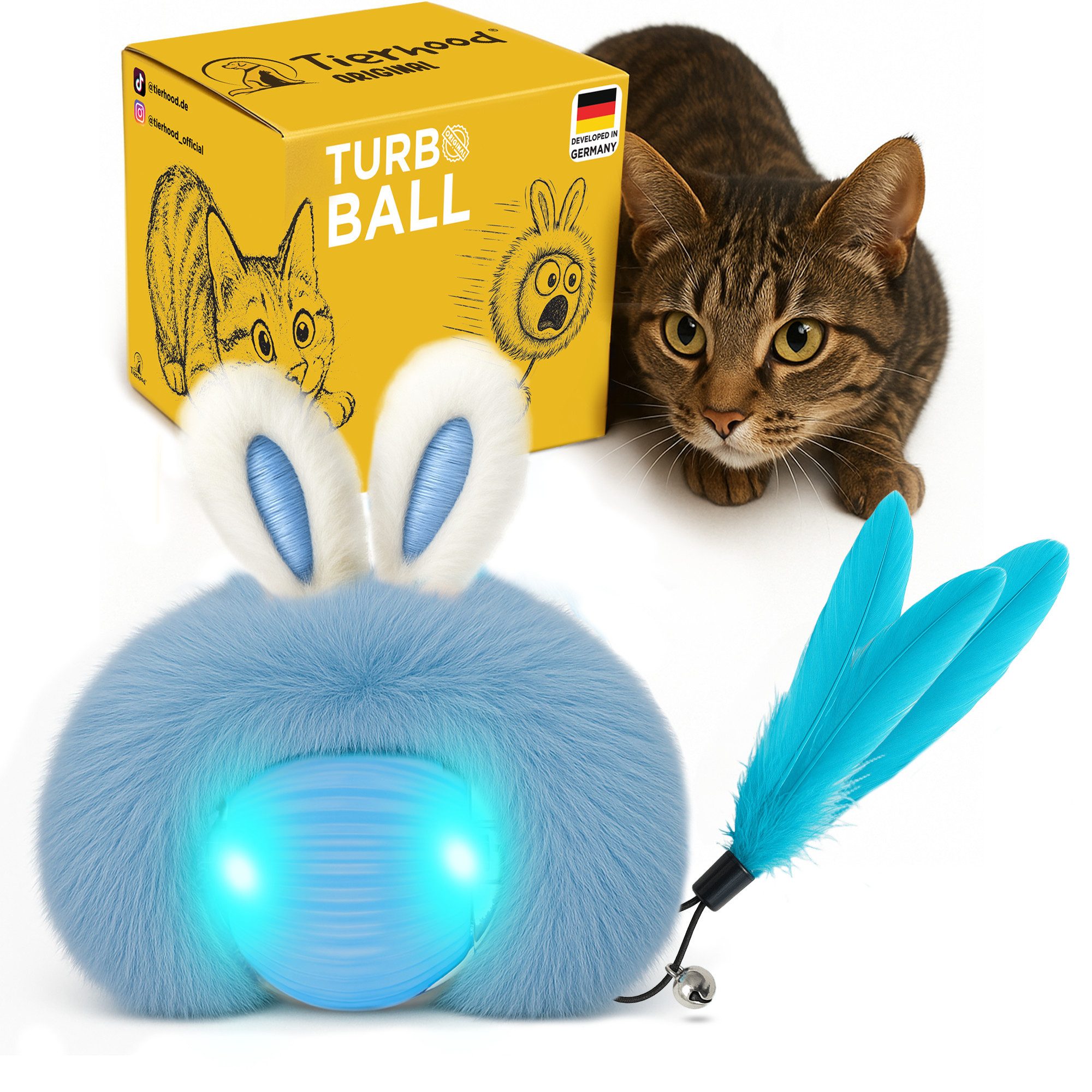 Tierhood Tier-Intelligenzspielzeug Katzen Turboball, Elektrischer Katzenbal günstig online kaufen