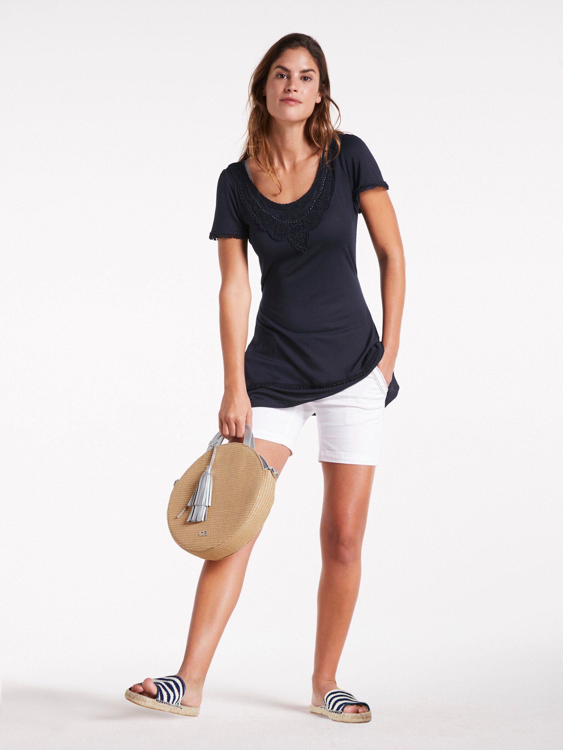 heine T-Shirt Longshirt Kurzarm günstig online kaufen