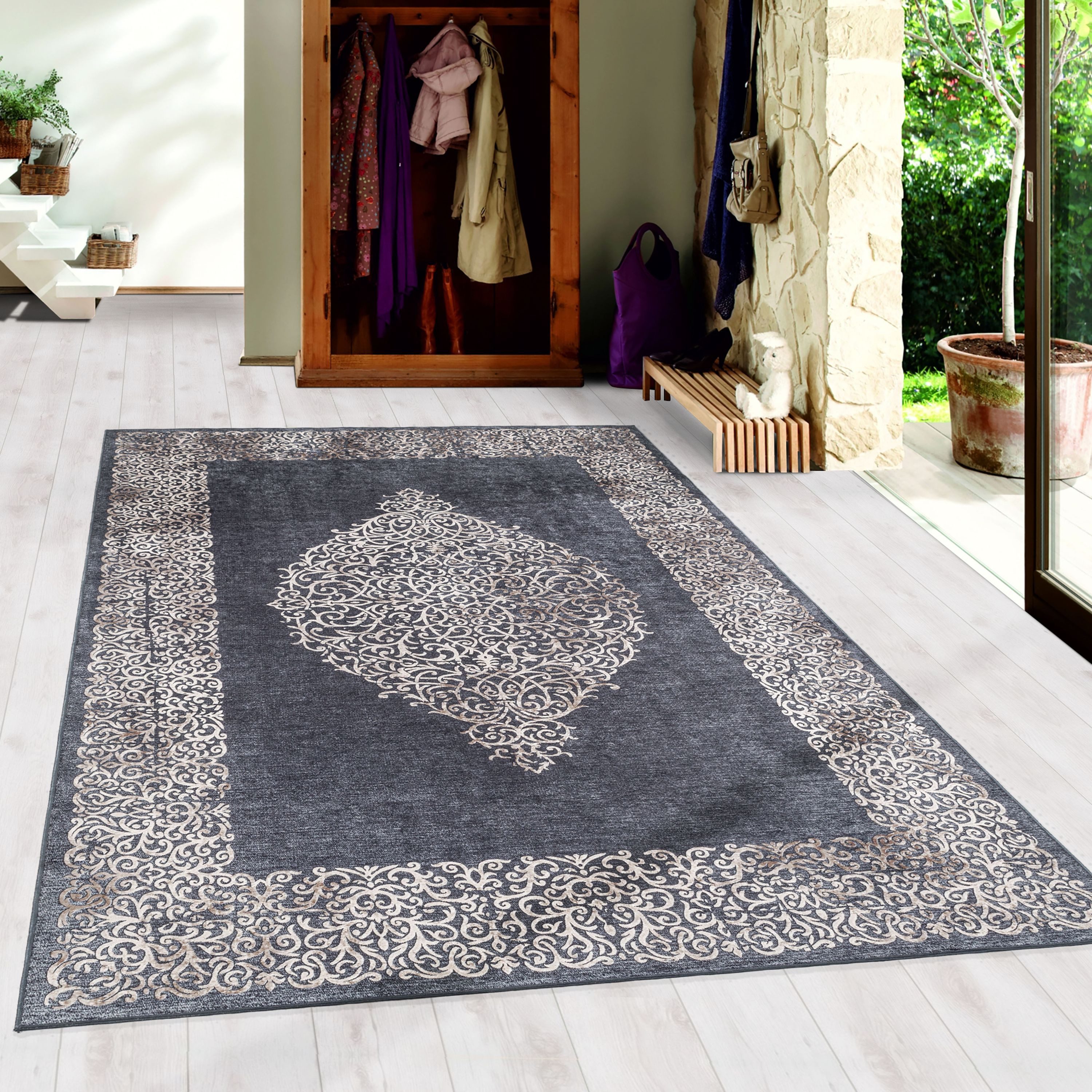 Teppium Teppich Barock Design, Rechteckig, Höhe: günstig online kaufen