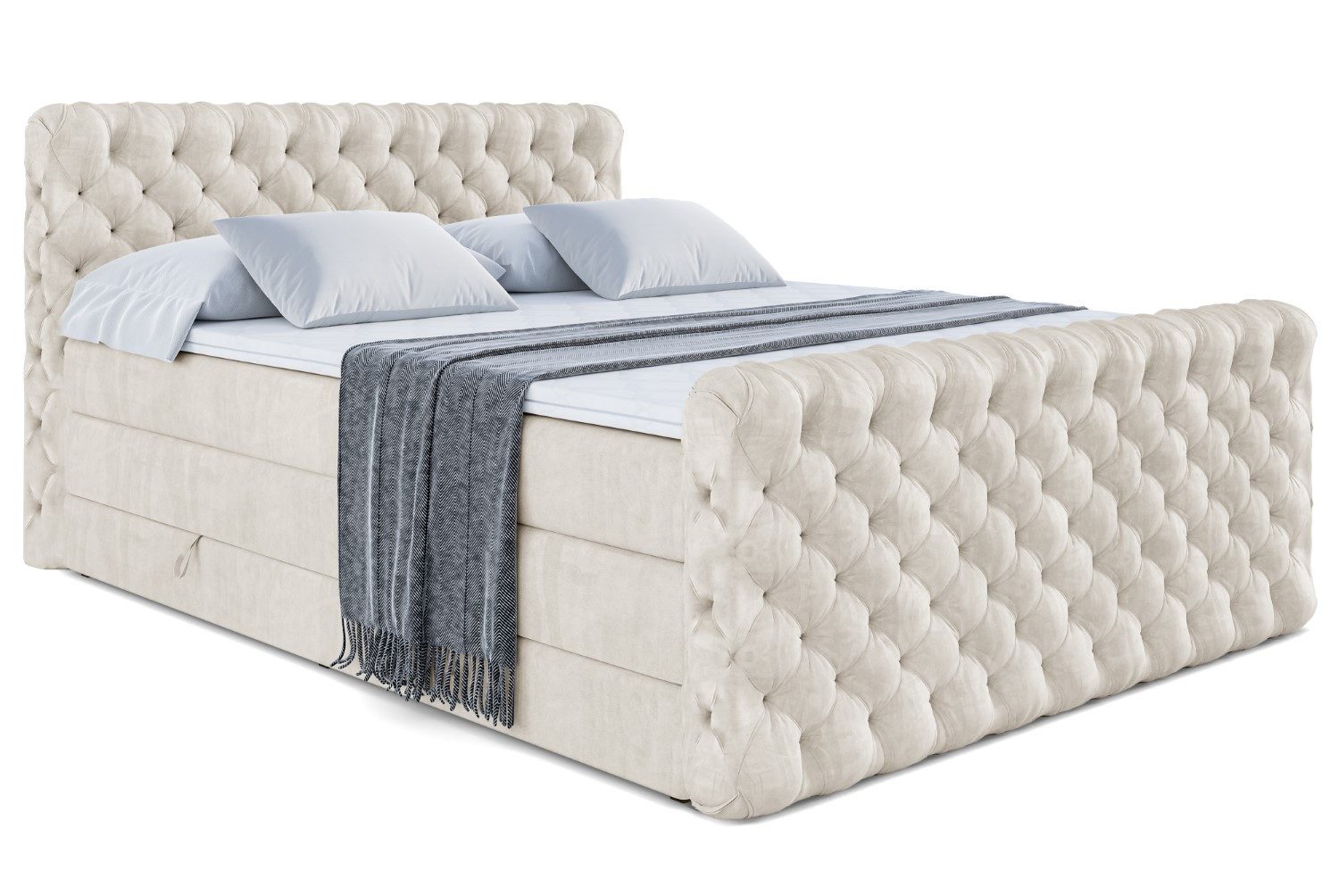 ALTDECOR Boxspringbett BOXI8-Z KING (Multipocket-Matratze H4, H3 Matratze B günstig online kaufen