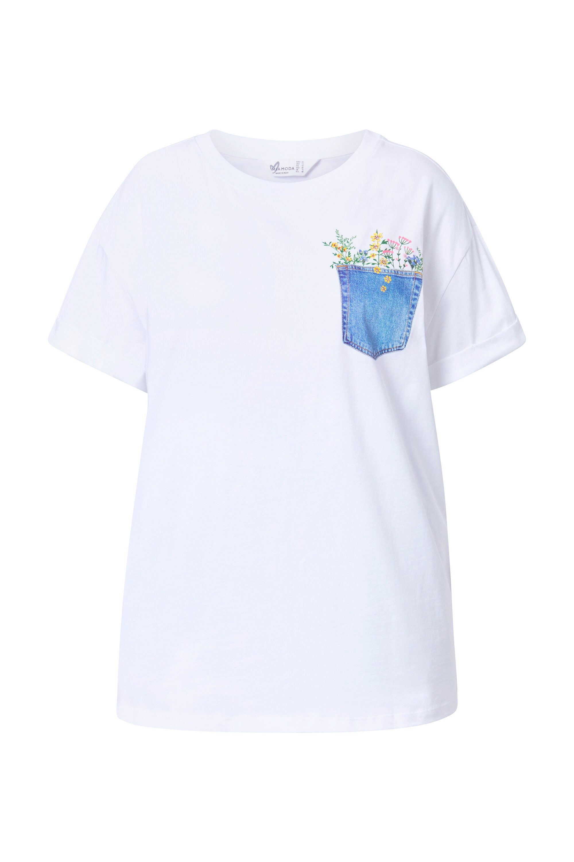 MIAMODA T-Shirt T-Shirt Boxy Fit Brusttaschen-Druck günstig online kaufen