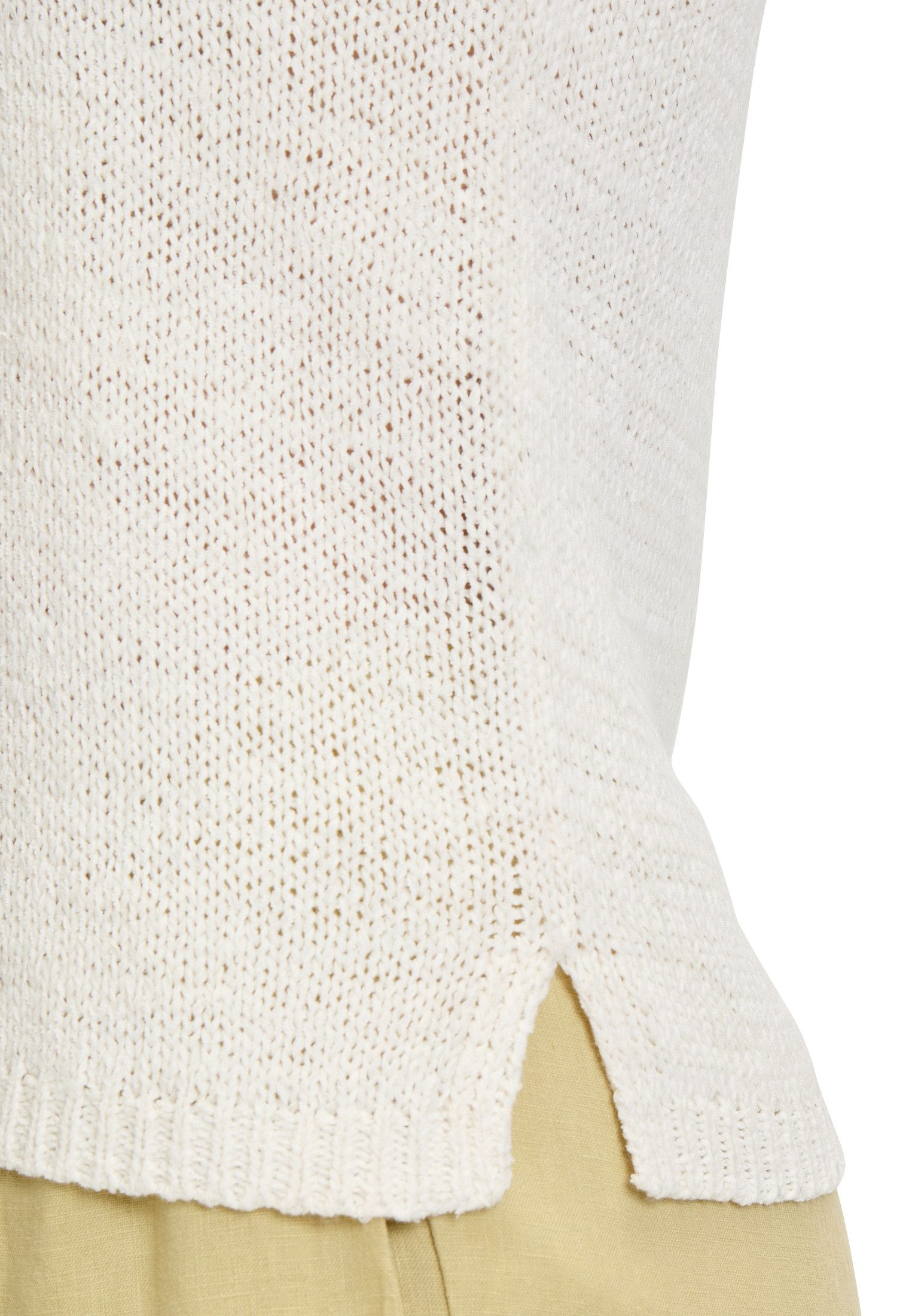 Cartoon Stricktop Damen mit Rundhalsausschnitt Rippbündchen