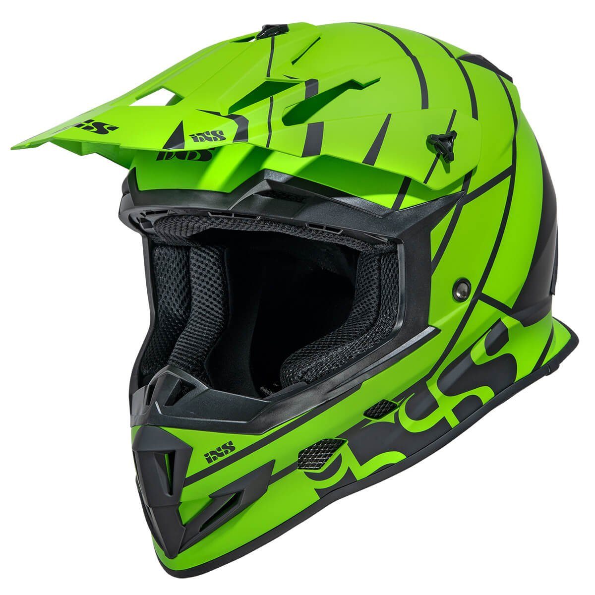 IXS Motocrosshelm »IXS Motocrosshelm 361 2.2 matt grün - schwarz«