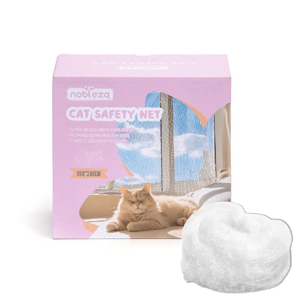 nobleza Freigehege Schutznetz Katzenschutznetz für Balkon & Fenster 8 x 3 m