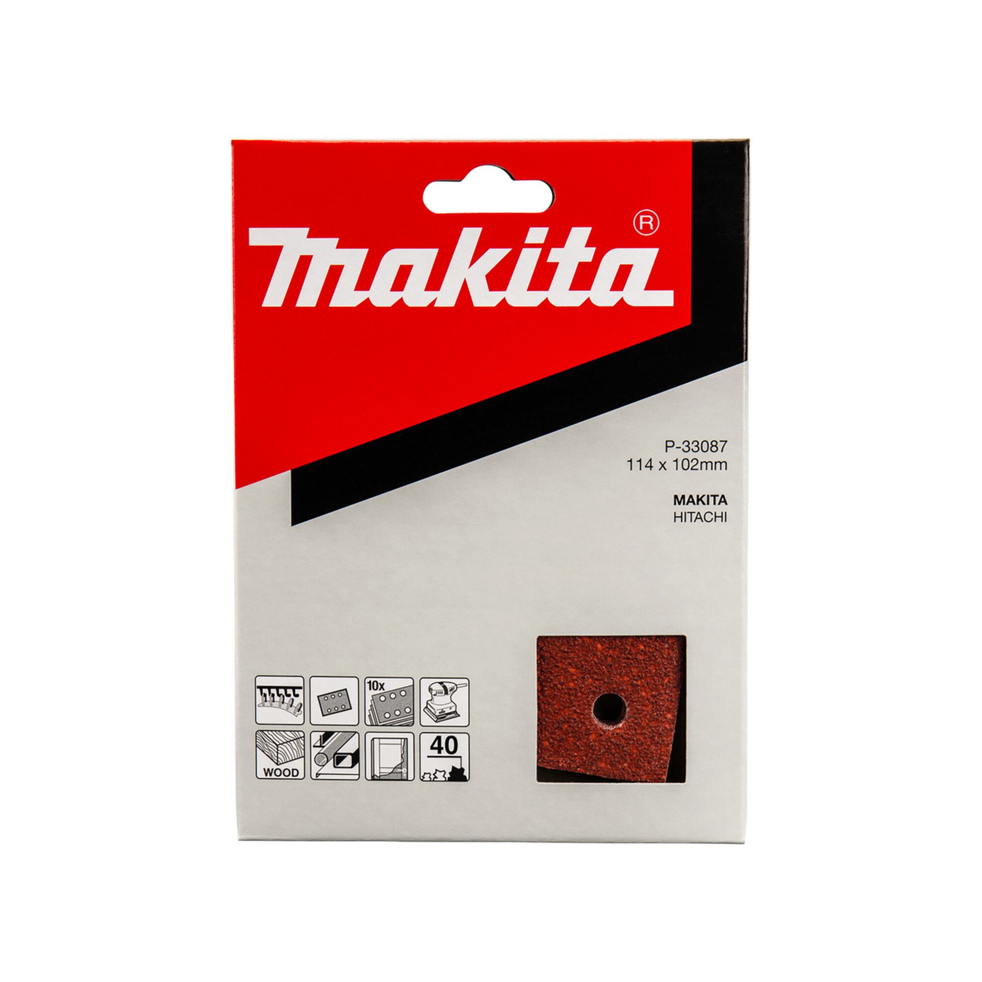Makita Schleifpapier Makita Schleifpapier Klett 102x115 K40 (P-33087) 10 Stk