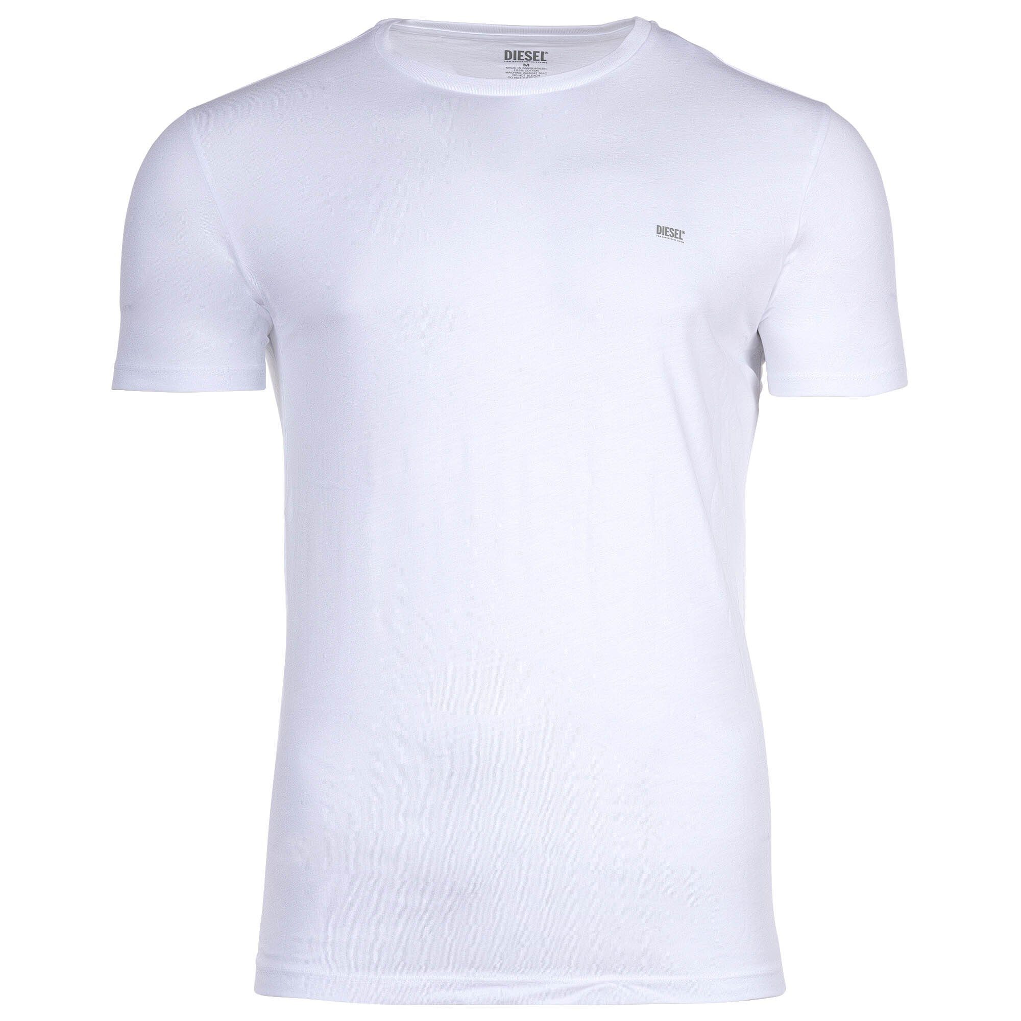Diesel T-Shirt Herren Weiß T-Shirt Kurzarm - T-DIEGOR-L6, Rundhals