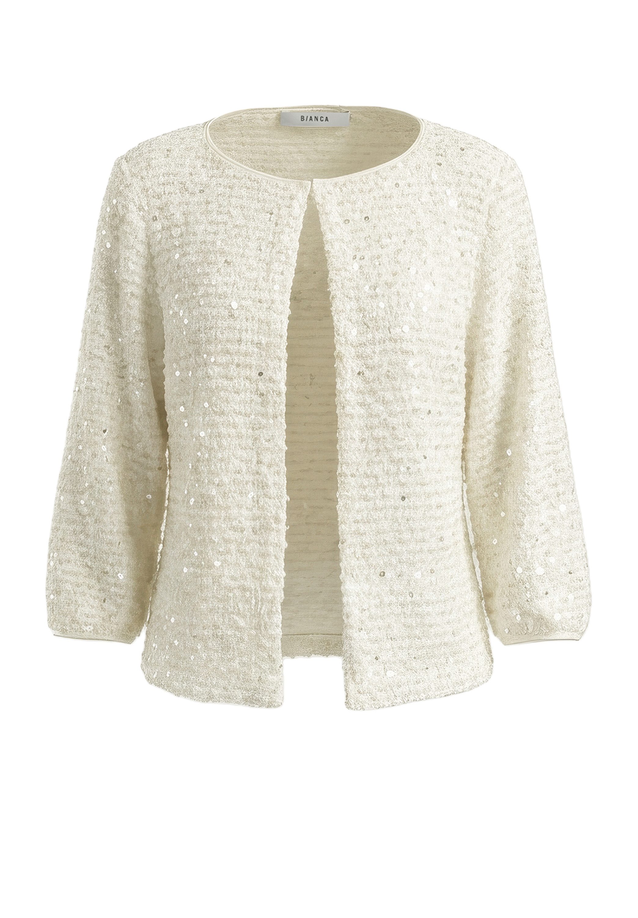 bianca Kurzjacke THEA aus Strickware mit Pallietten