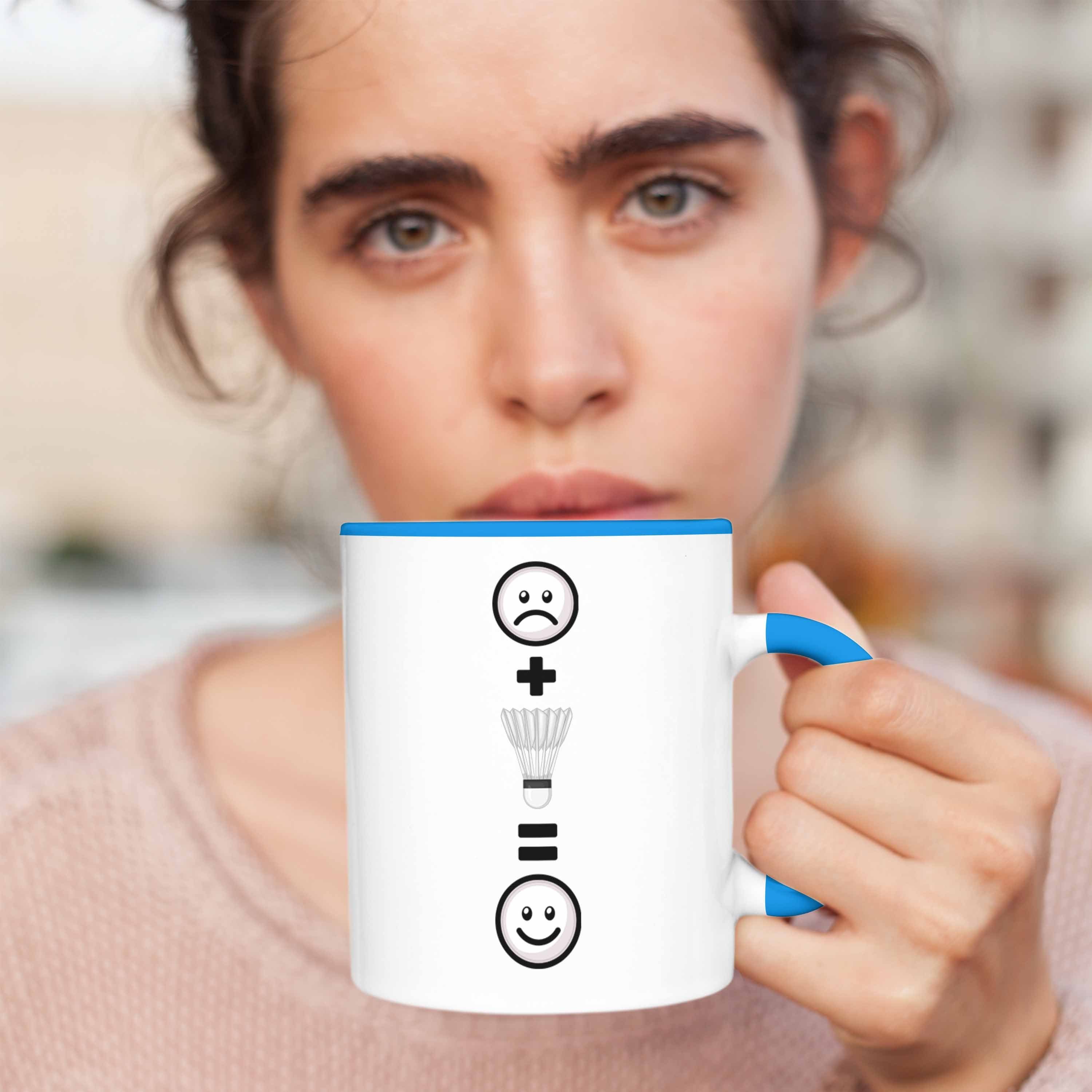 Blau für Badminton Trainer Geschen Lustige Trendation Tasse Badminton-Spieler Tasse Geschenk