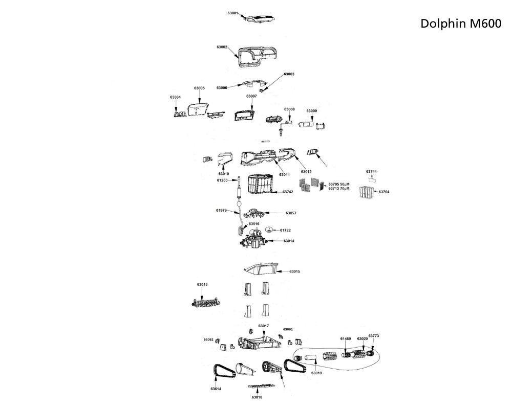 maytronics Poolbodensauger Dolphin M600 Poolroboter mit PVC Bürsten