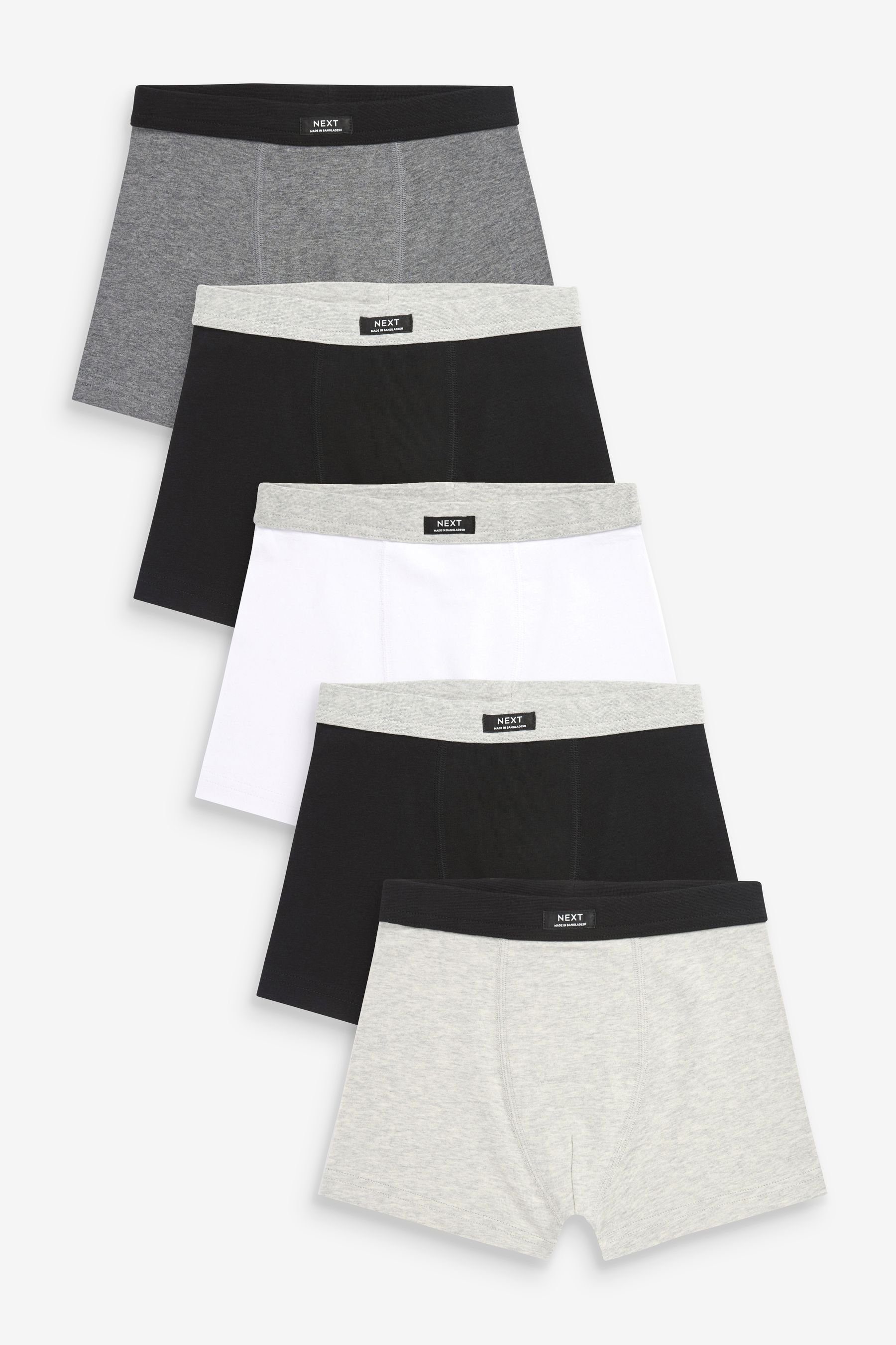 Next Trunk Boxershorts mit weichem Taillenbund, 5er-Pack (5-St) Grey