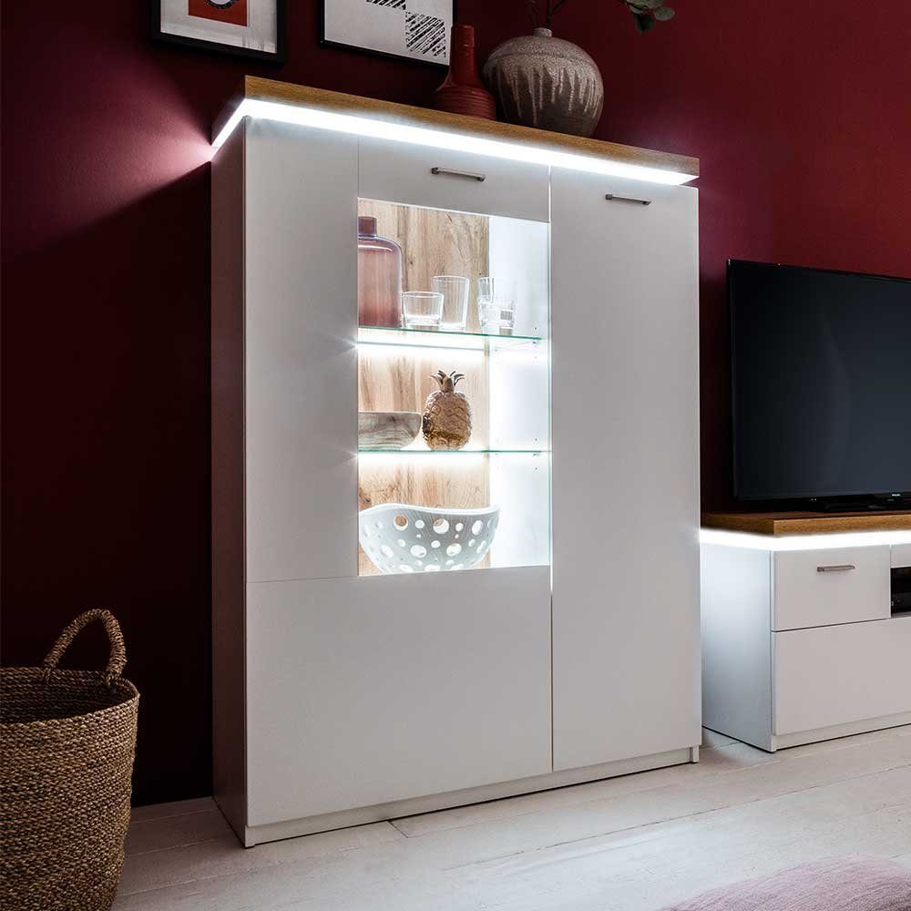 Pharao24 Vitrine Havasa mit LED Beleuchtung