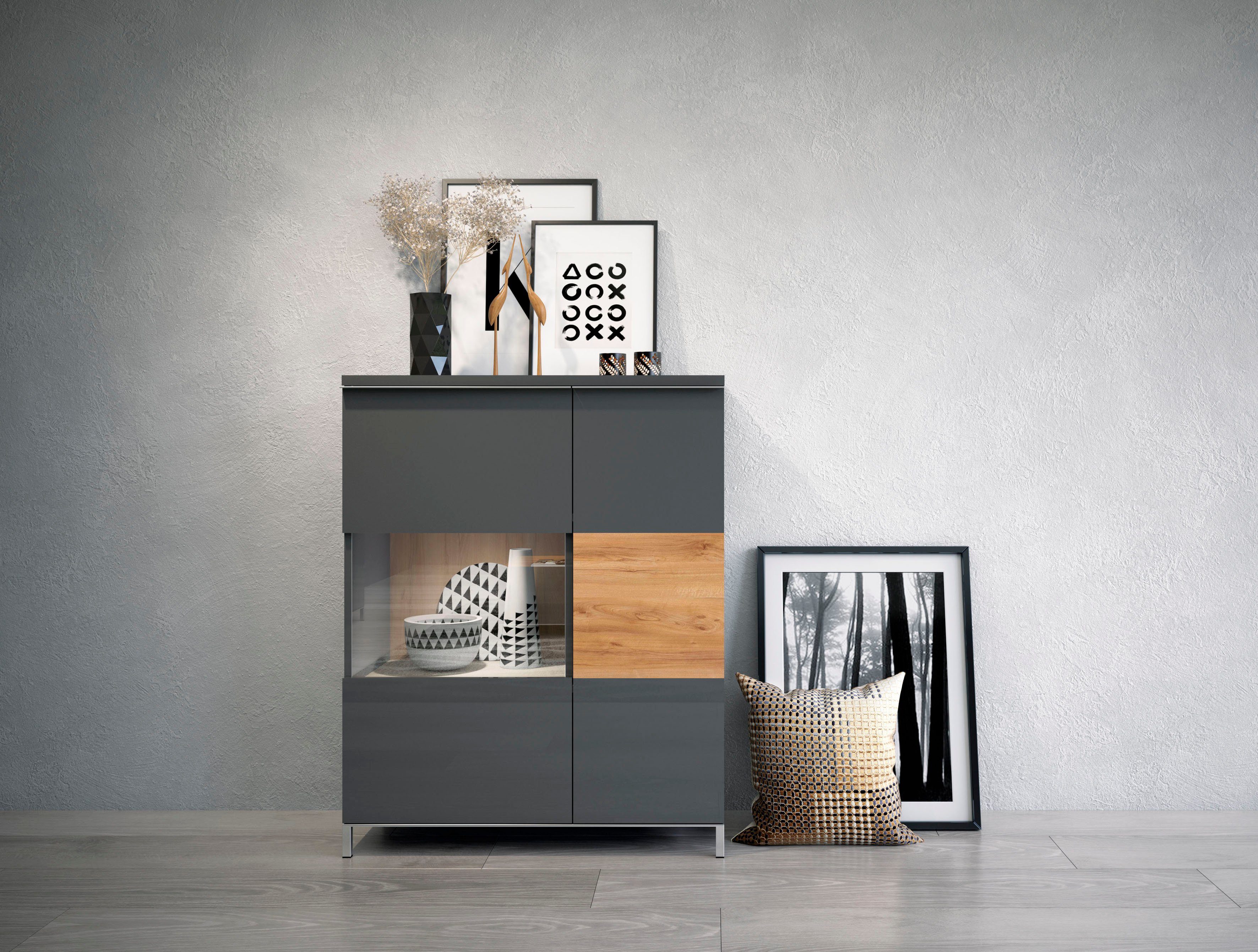 Places of Style Vitrine Onyx (B/H/T): günstig online kaufen