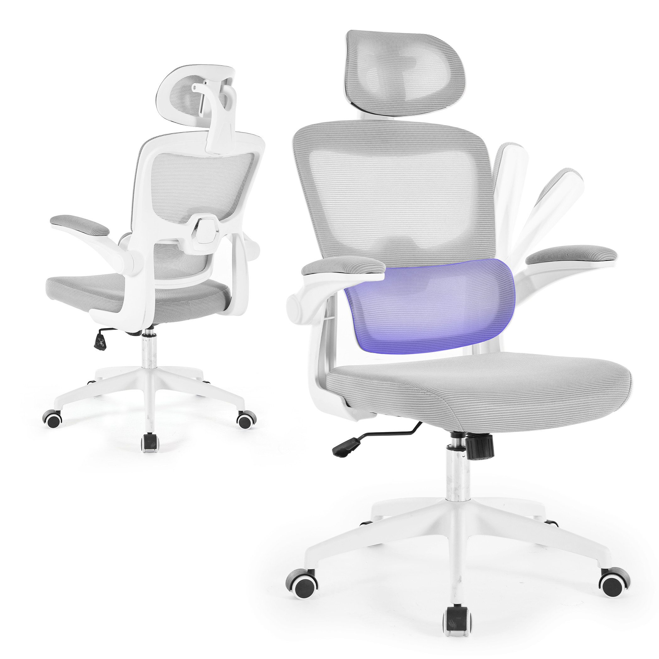 SeedWave Bürostuhl mit Adaptive Lendenstütze, Verstellbare Kopfstütze, Klap günstig online kaufen