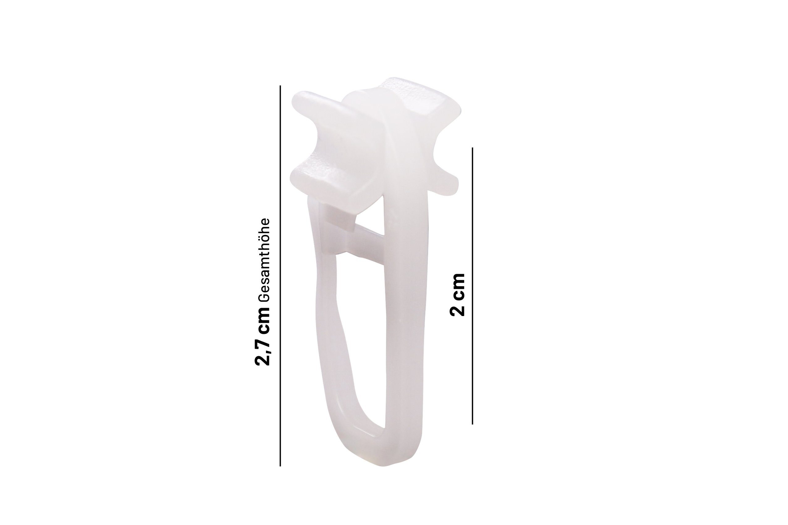 Deco-Raum Gardinengleiter X-Gleiter, mit Faltenlegehaken für Gardinenschienen, (50-St), für 6mm Innenlaufschienen Laufschienen Schlaufengleiter