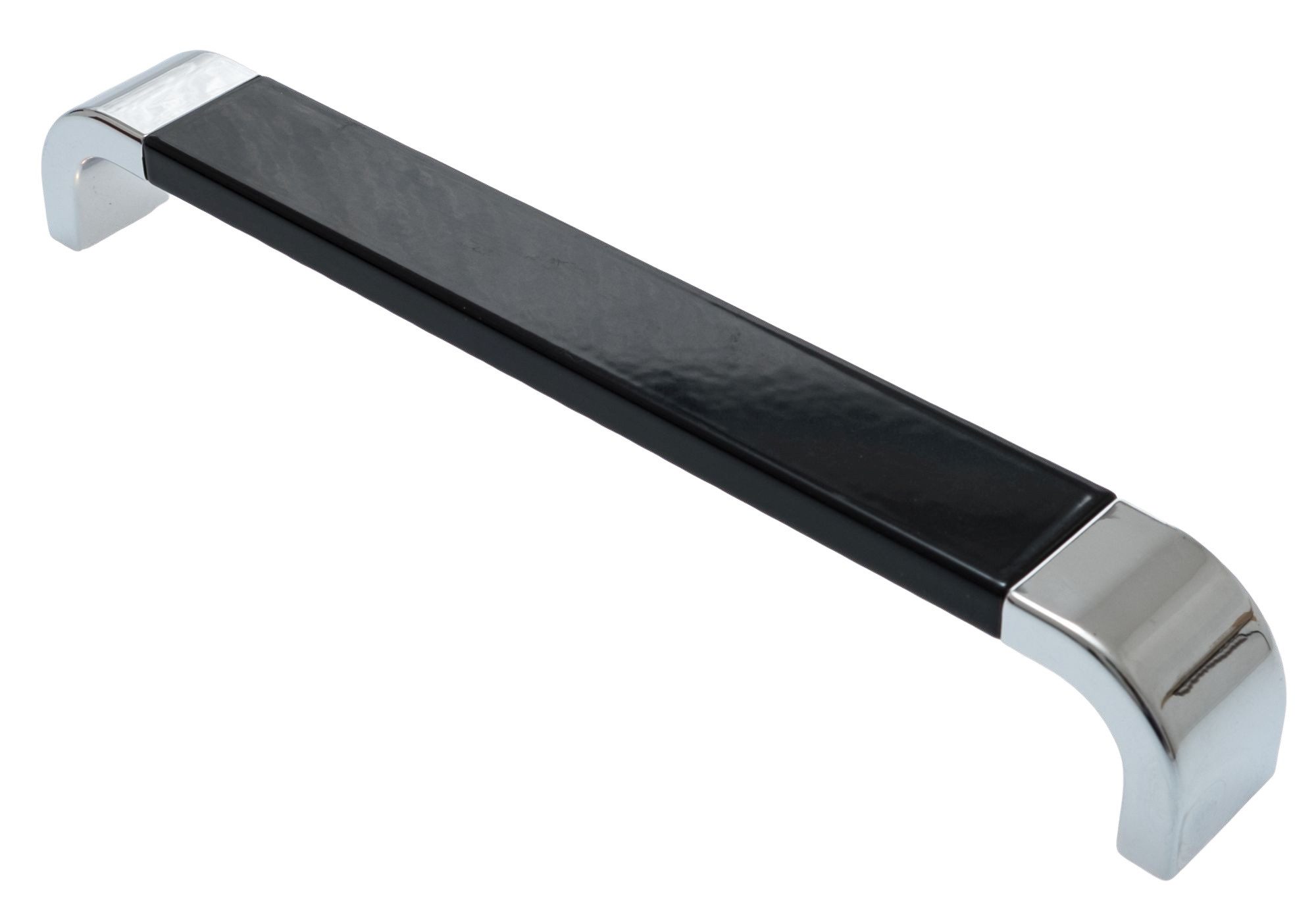 Möbelgriff Möbelgriffe BA 128 - 192mm, Küchengriffe Chrom & Schwarz, Türgriff