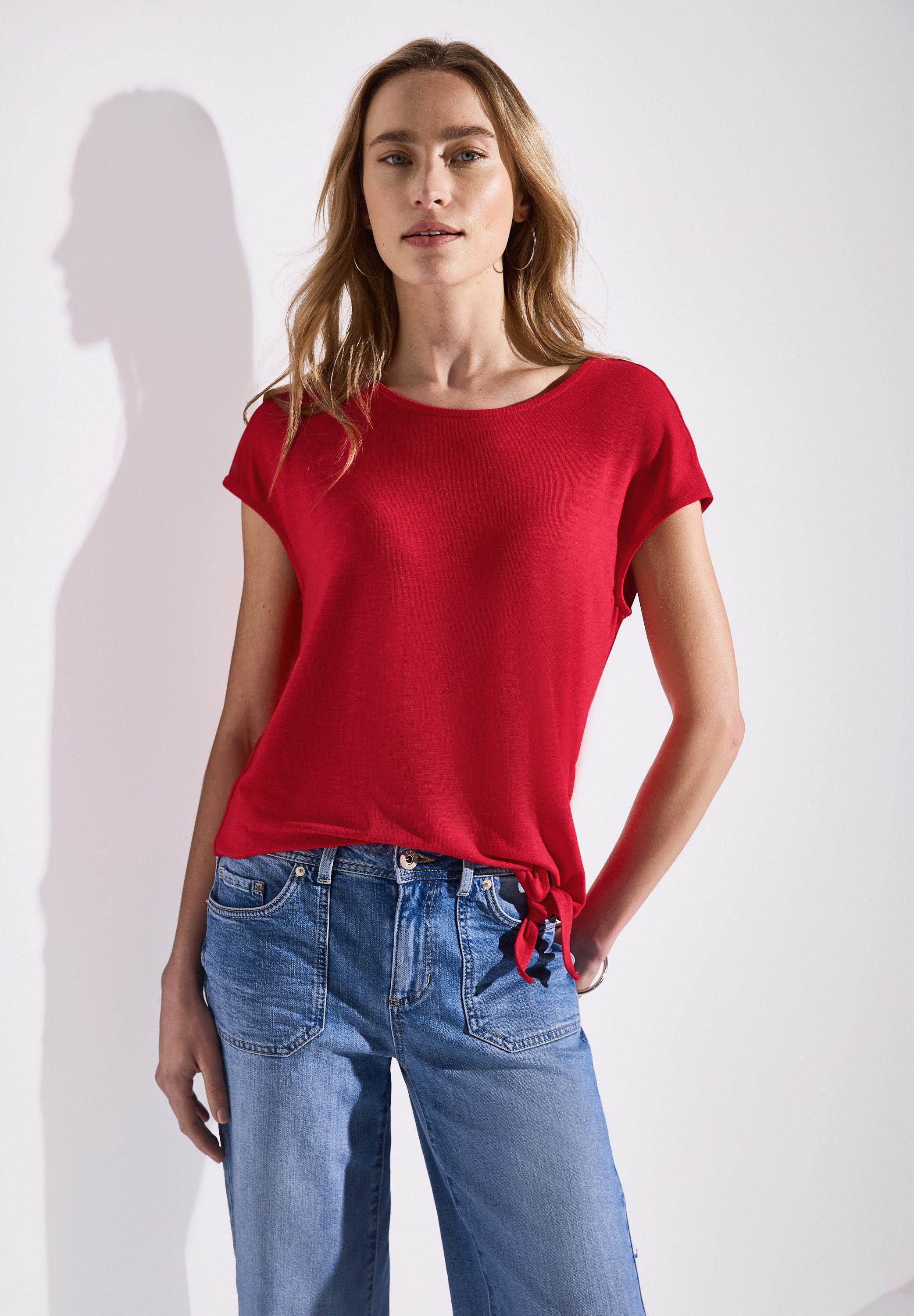 STREET ONE T-Shirt mit Knotendetail günstig online kaufen