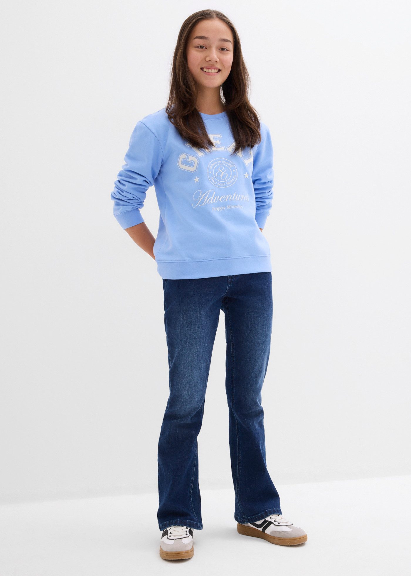 bonprix Schlagjeans mit verstellbarem Bund – Bild 3 von 5