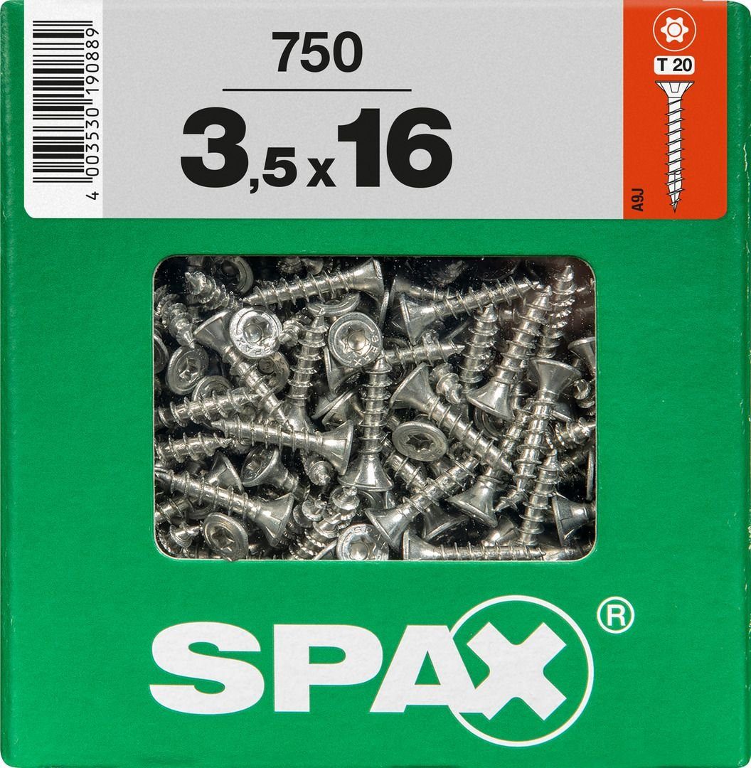 3.5 Spax SPAX 20 Universalschrauben x 16 750 TX Holzbauschraube mm -