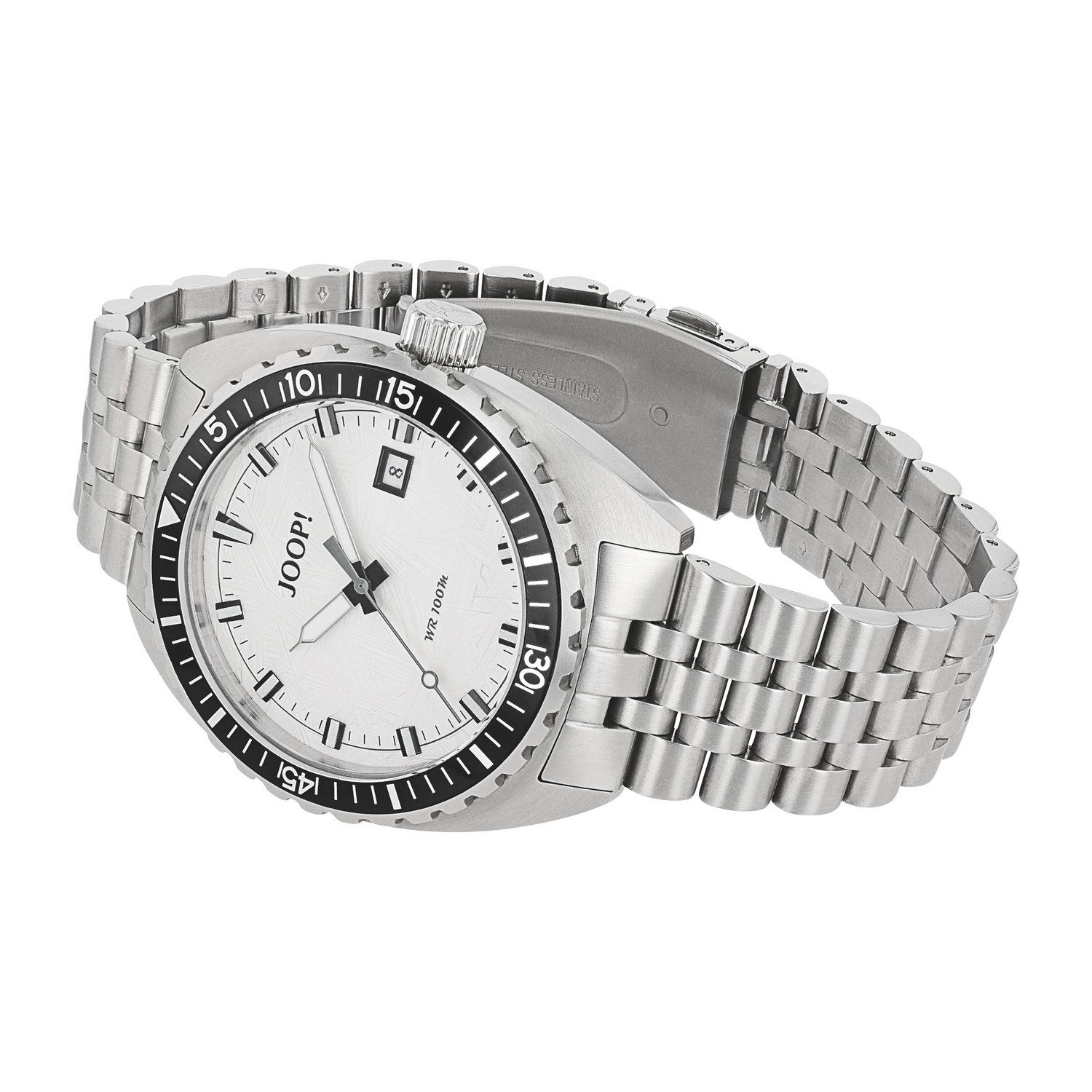 JOOP! Quarzuhr 2100490, Armbanduhr, Herrenuhr, Edelstahlarmband, analog, Jahr, Monat