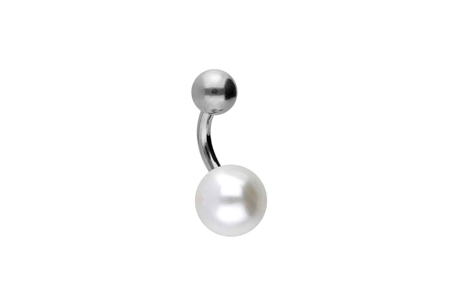 PIERCINGLINE Bauchnabelpiercing Titan Bananabell SYNTHETISCHE PERLE günstig online kaufen