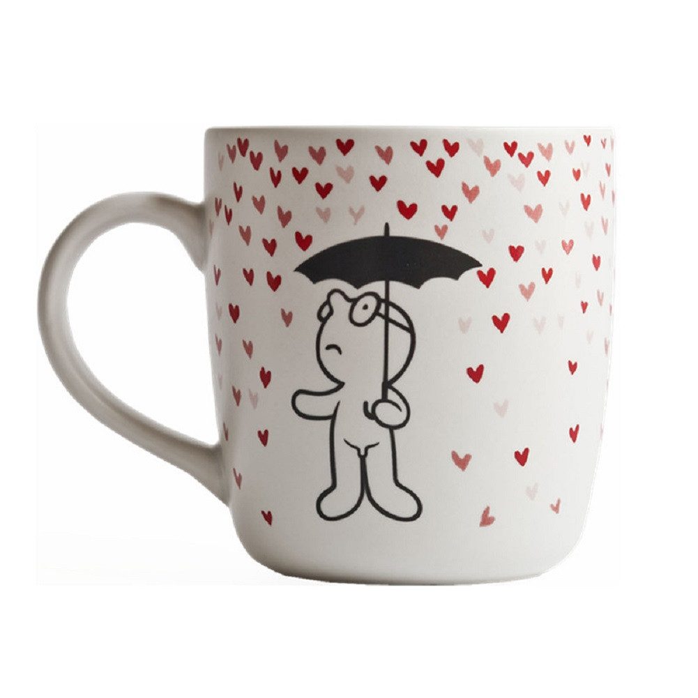 Propaganda Tasse Mr. P Kaffeetasse Becher Heart, Kiss, Marry Me, Lick, Keramik, ca. Ø 8,5 x 9,5 cm, für ca. 320 ml