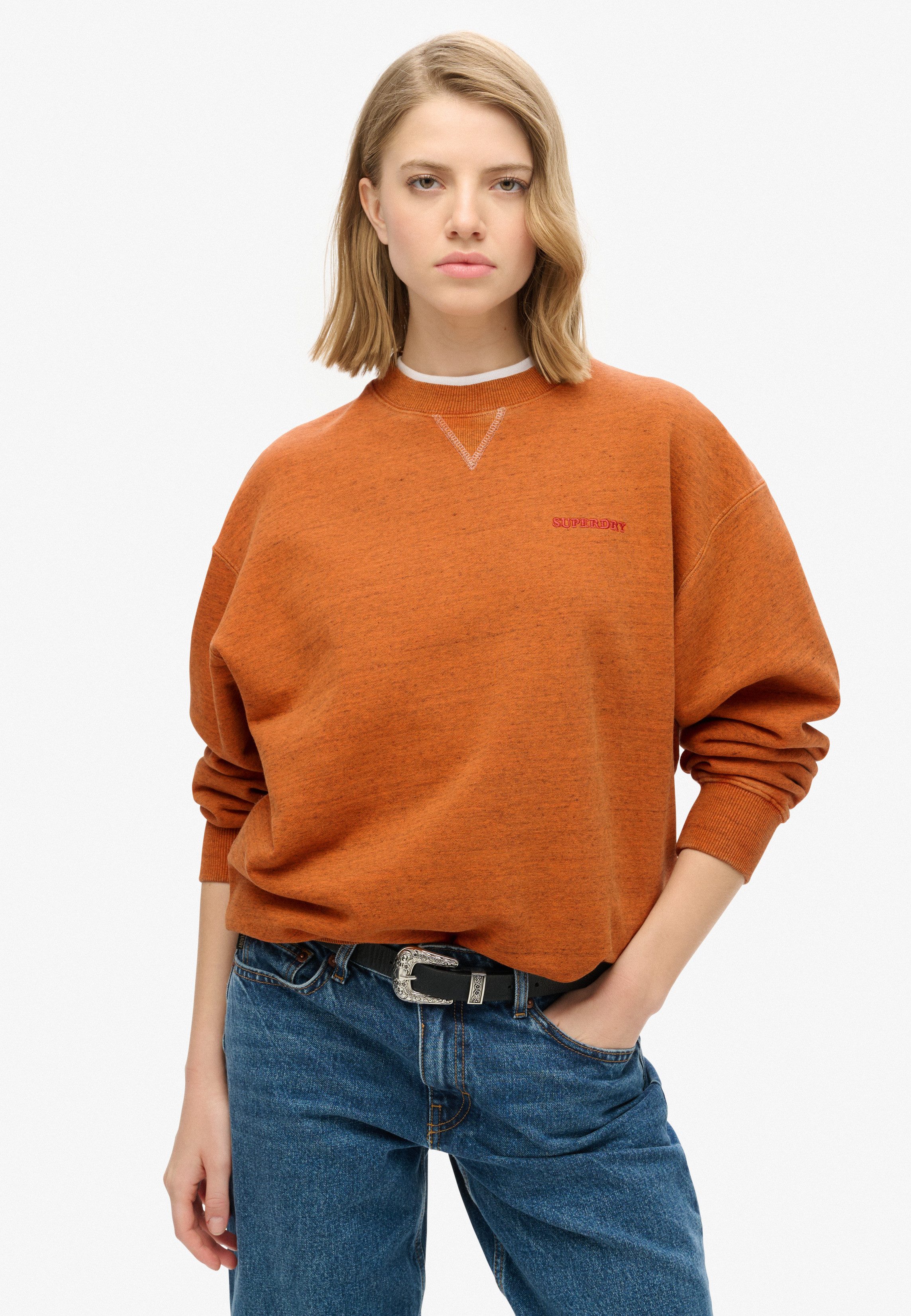 Superdry Sweatshirt ESSENTIAL LOGO OVERDYED SWEAT günstig online kaufen