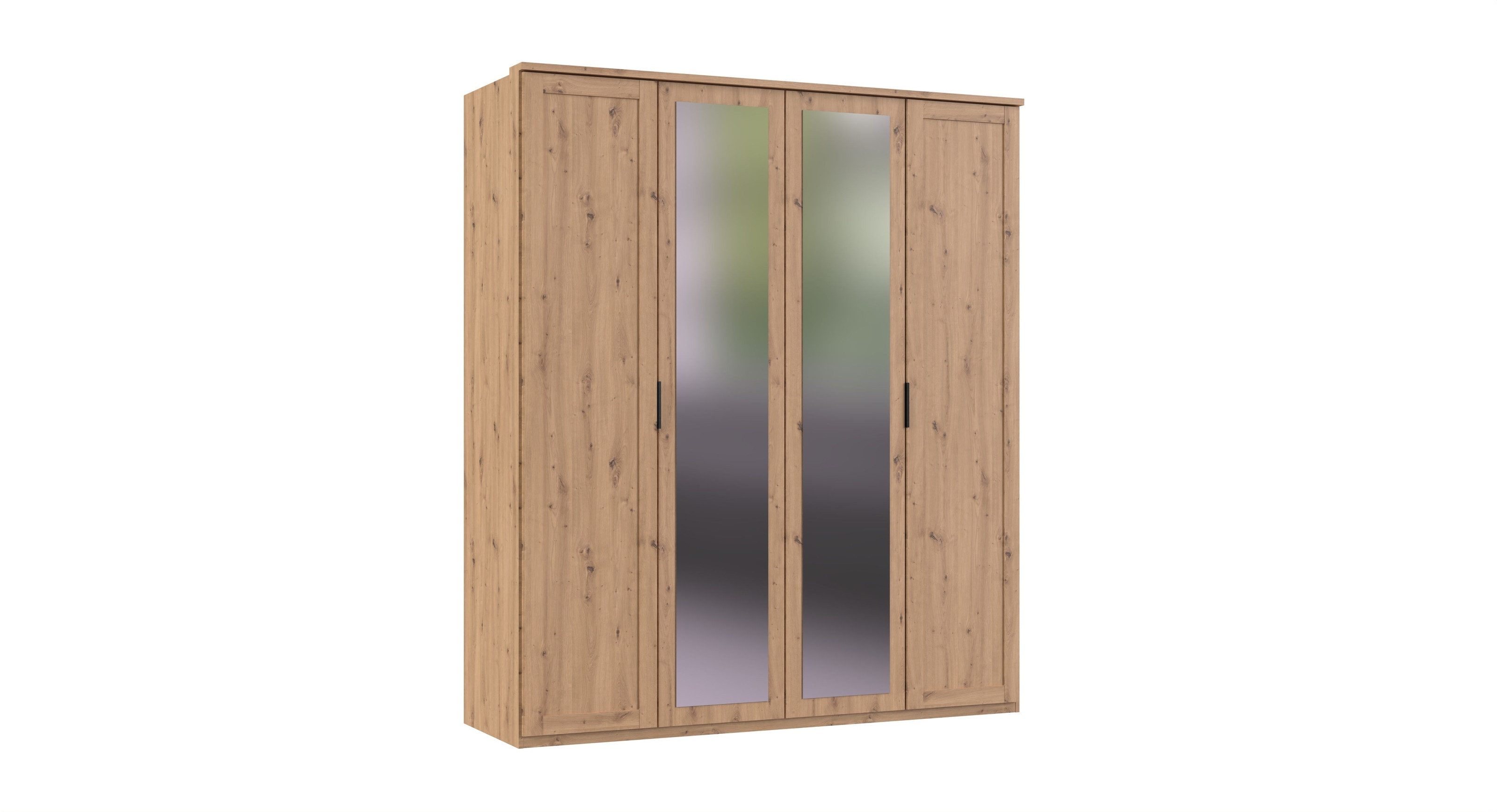 freiraum Drehtürenschrank NADJA in ARTISAN EICHE DEKOR / SPIEGEL - 180x208x58cm (BxHxT)