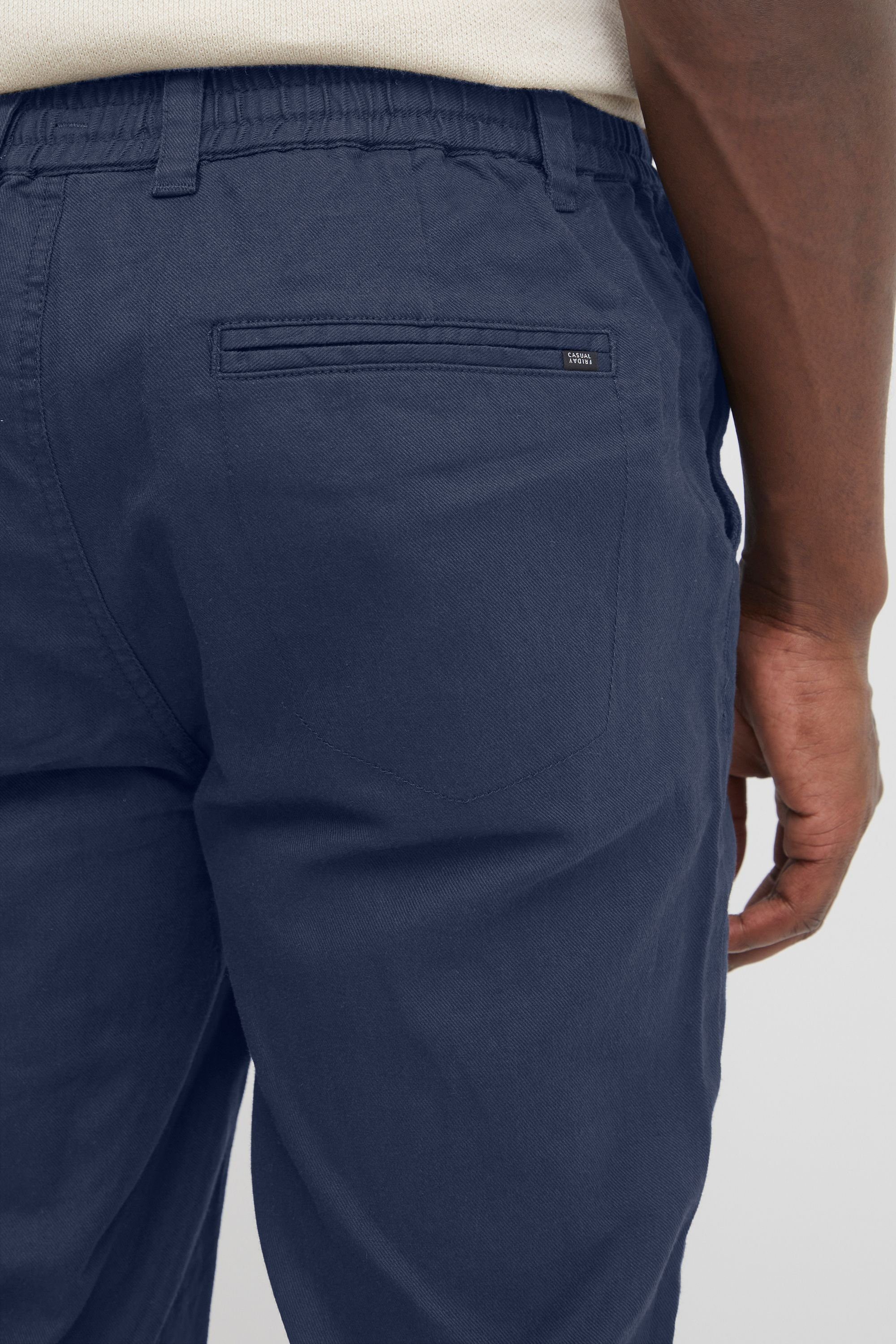 Casual Stoffhose - CFPandrup Navy pants 0050 mix Friday 20504590 Dark linen (194013)