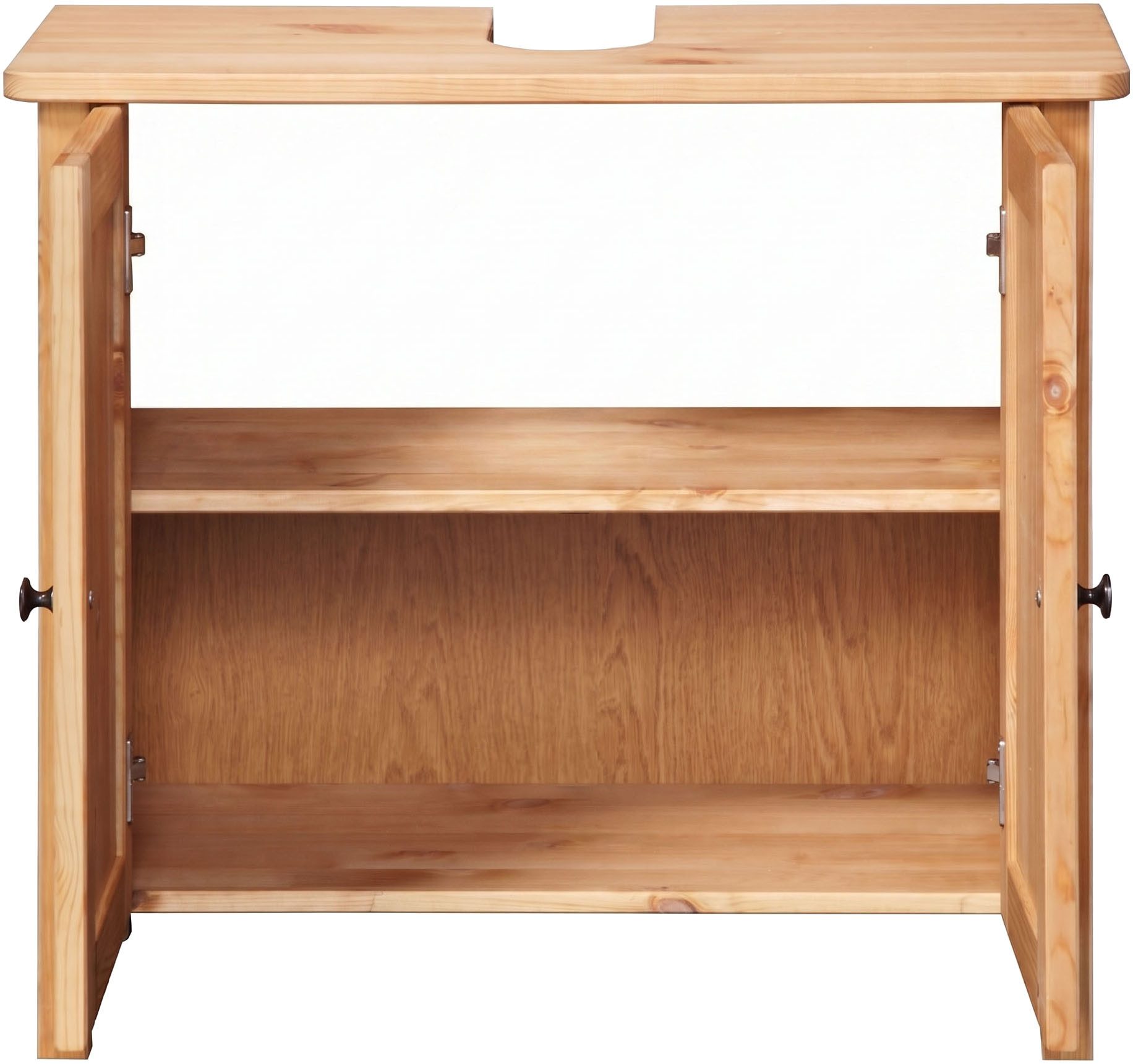 welltime Waschbeckenunterschrank Landhaus Sylt, Badschrank, Badmöbel, FSC®-zertifiziert Badmöbel im Landhaus-Stil, Breite 64 cm, aus Massivholz – Bild 4 von 5
