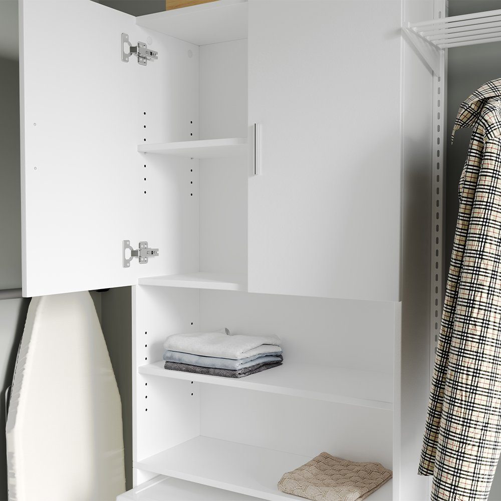 Vicco Waschmaschinenumbauschrank Martha, Weiß, 64 x 190 cm mit 2 kurzen Türen (1-St) – Bild 4 von 5