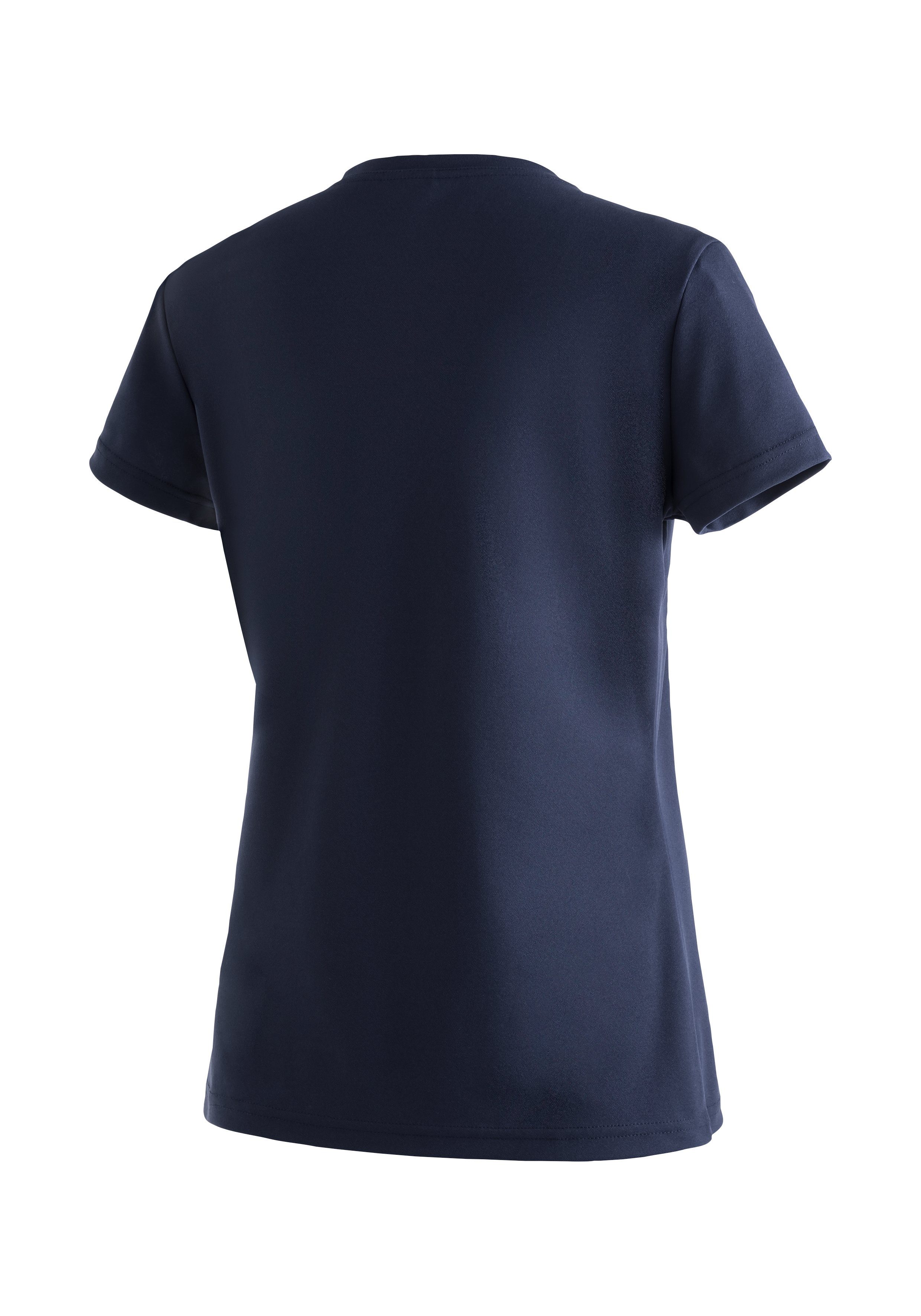 T-Shirt, und Funktionsshirt Sports Damen Freizeit Trudy Kurzarmshirt dunkelblau Wandern für Maier