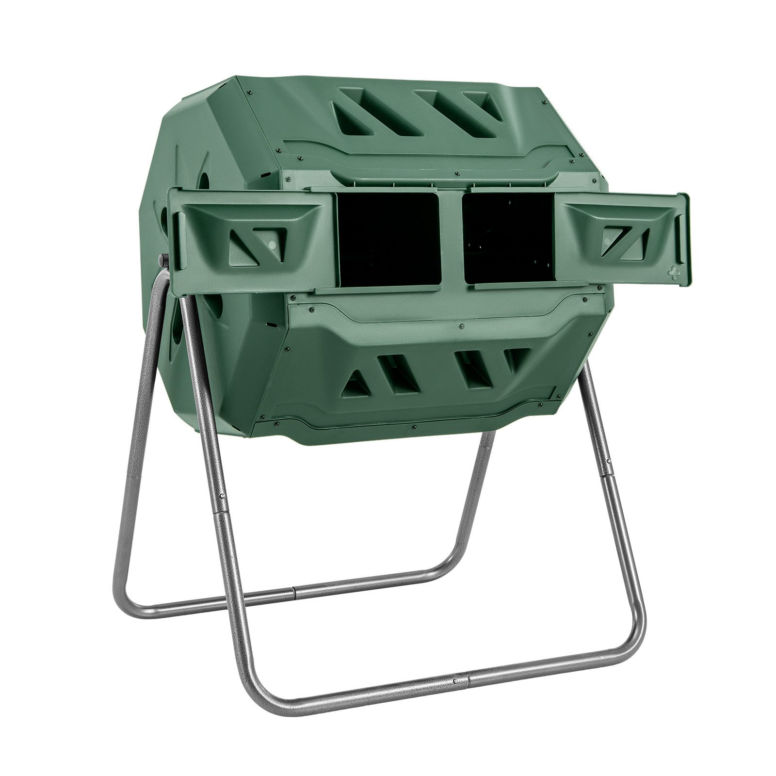 COSTWAY Komposter, BxTxH: 70x63x93 cm, 160 l, 160L, 360° drehbar, mit 2 Schiebetüren, 70x63x93 cm