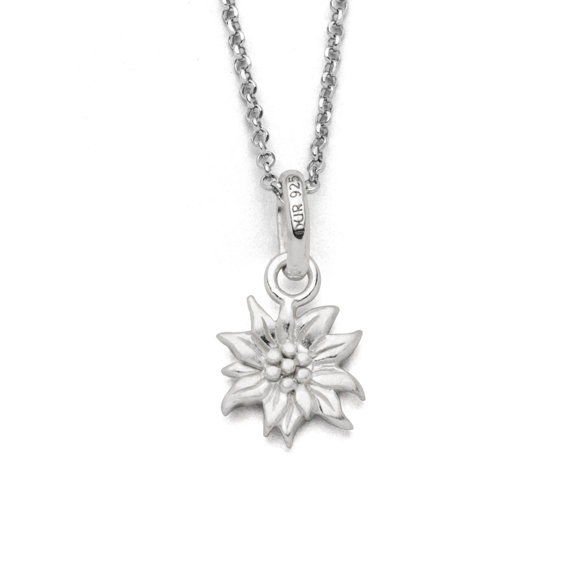 Kettenanhänger DUR Schmuck: Anhänger "Edelweiß", 925er Sterlingsilber P4115