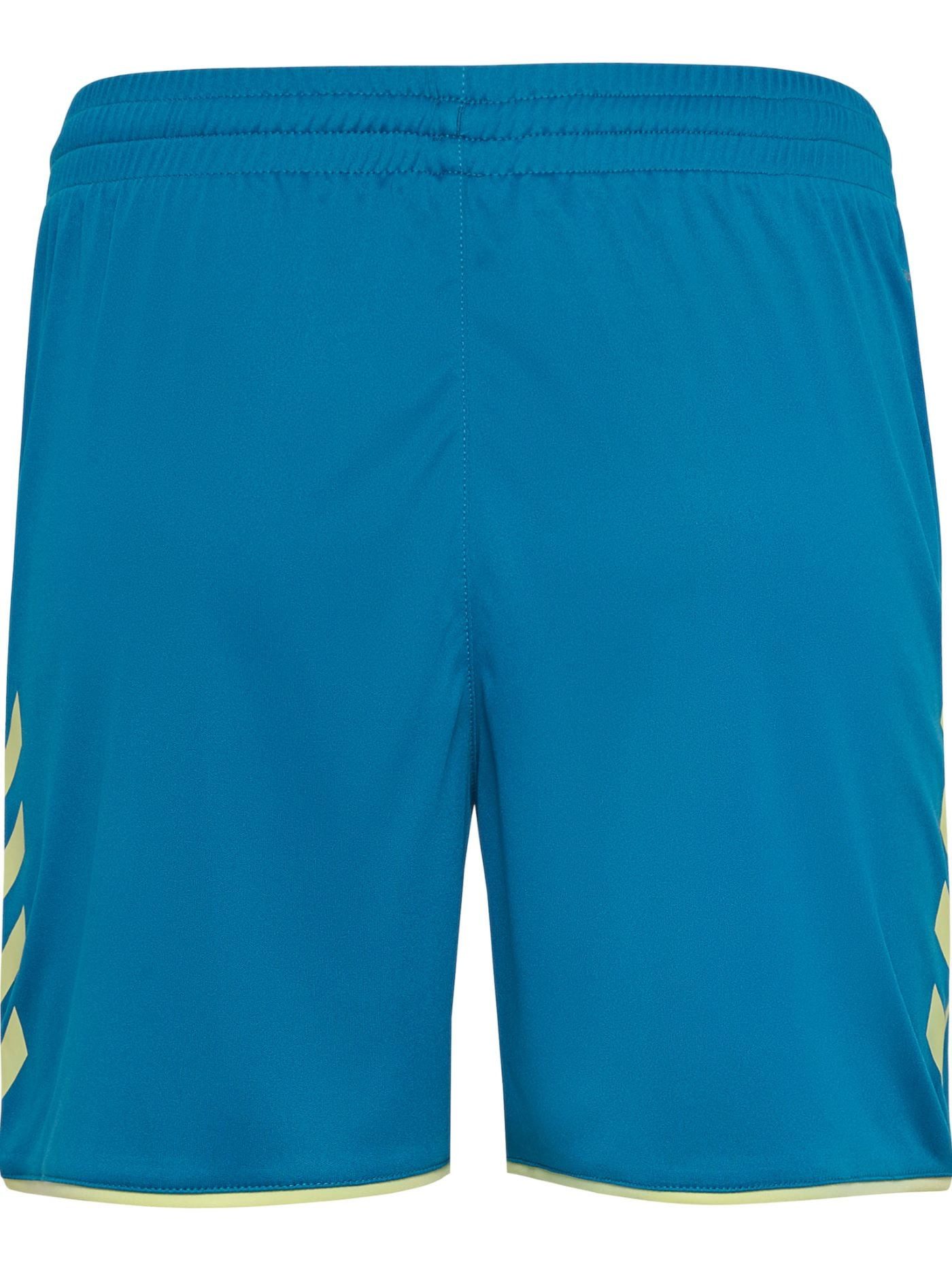 hummel Sporthose hmlCORE 2.0 Shorts (angenehmes Tragegefühl) kurz blau/limegrün Damen