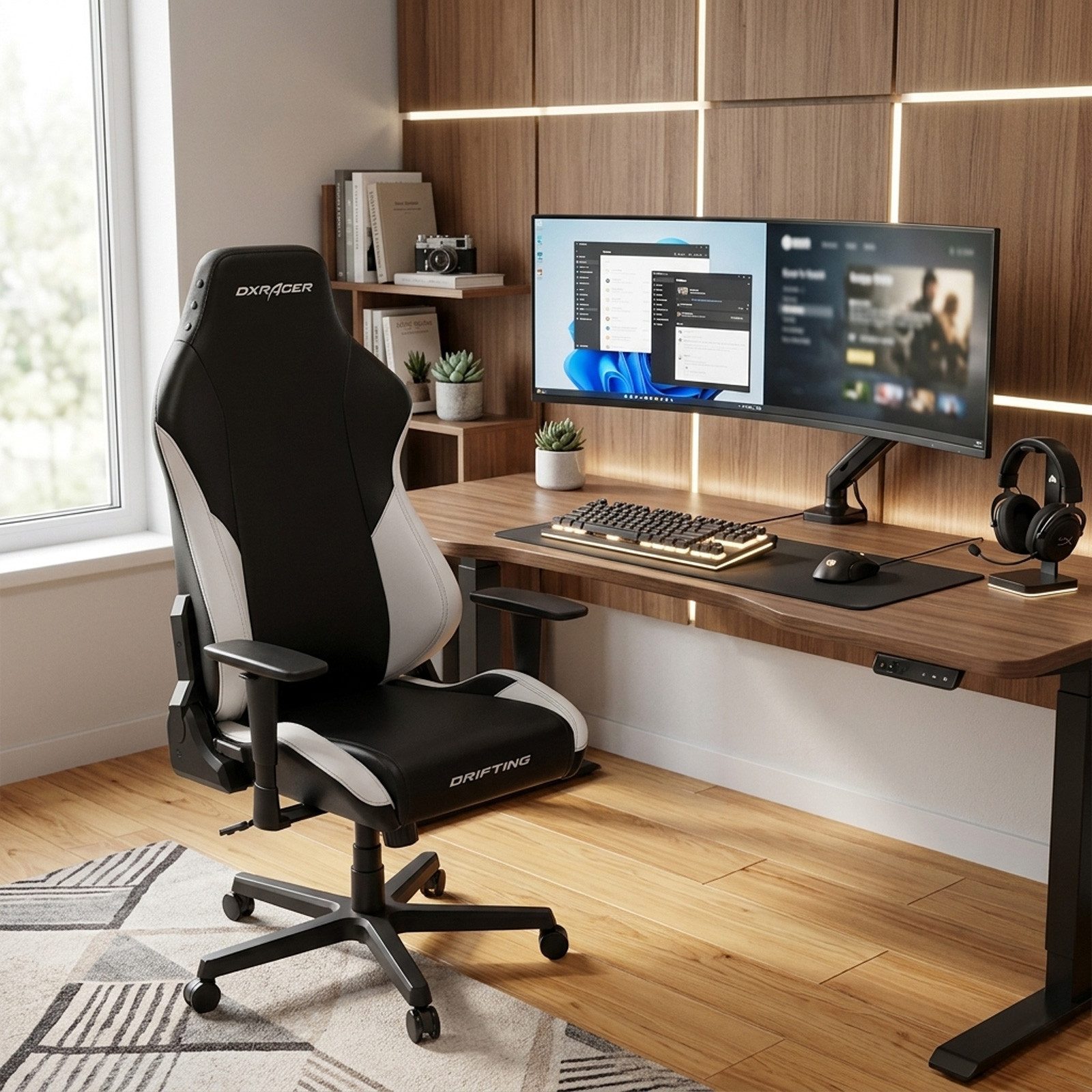 MCA living Bürostuhl DX Racer Gaming-Stuhl Drifting LDC23 NW Kopfstütze Coolingpad