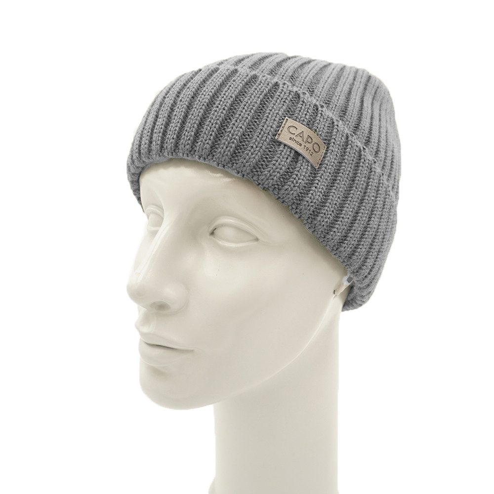 CAPO Strickmütze Woll-Mütze, gerippt Strick, Fleecefutter (1-St) Merinowoll günstig online kaufen
