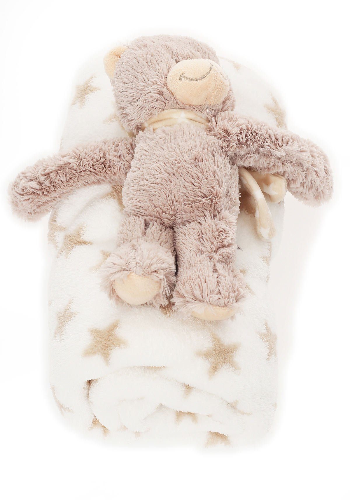 Babydecke Baby Kuscheldecke CL 0033 Weiß - Stern, CLEO STYLE, Kuscheldecke günstig online kaufen