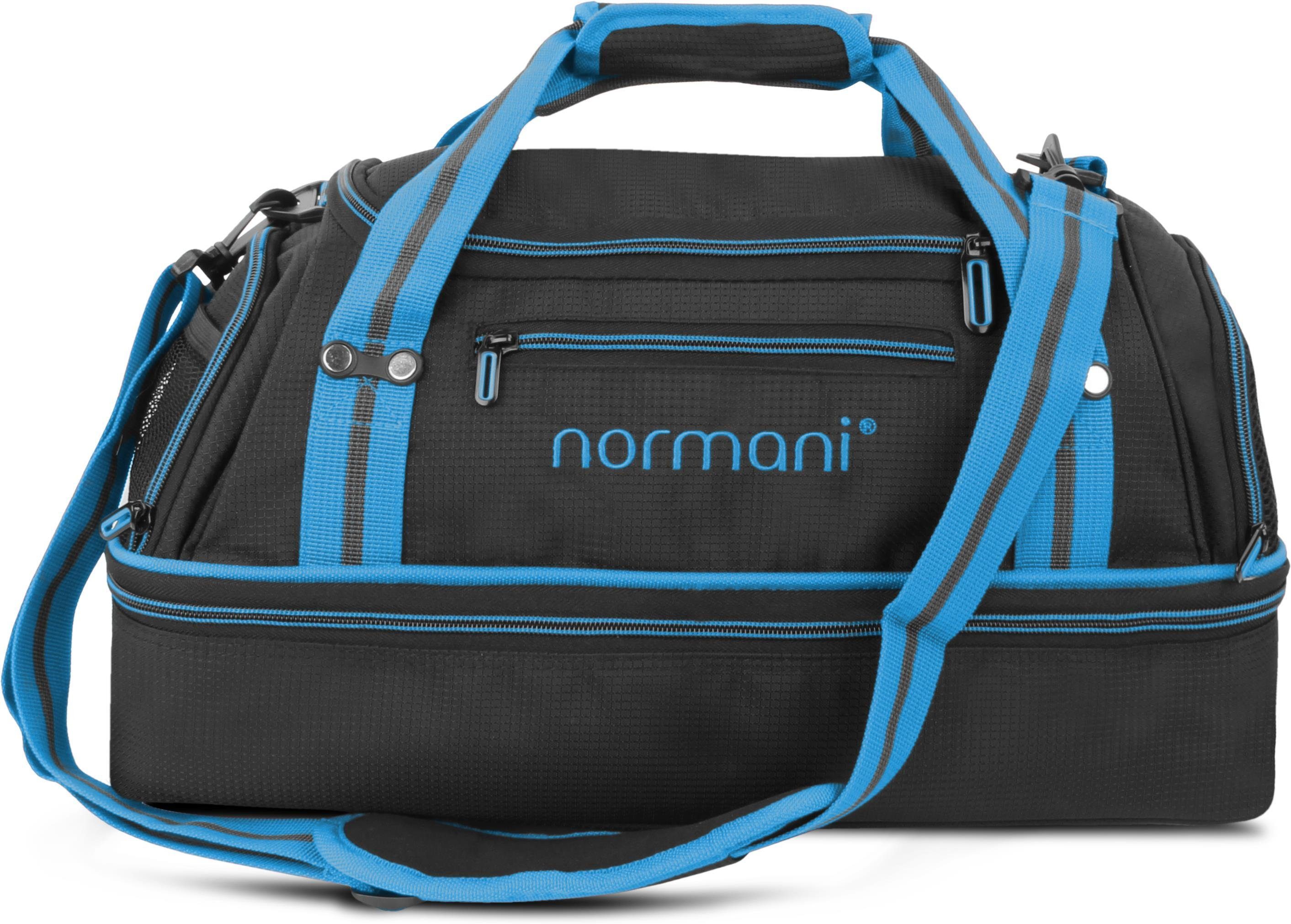 normani Sporttasche Sporttasche 28 5 Blau mit l Fächern Trainingstasche Südpass