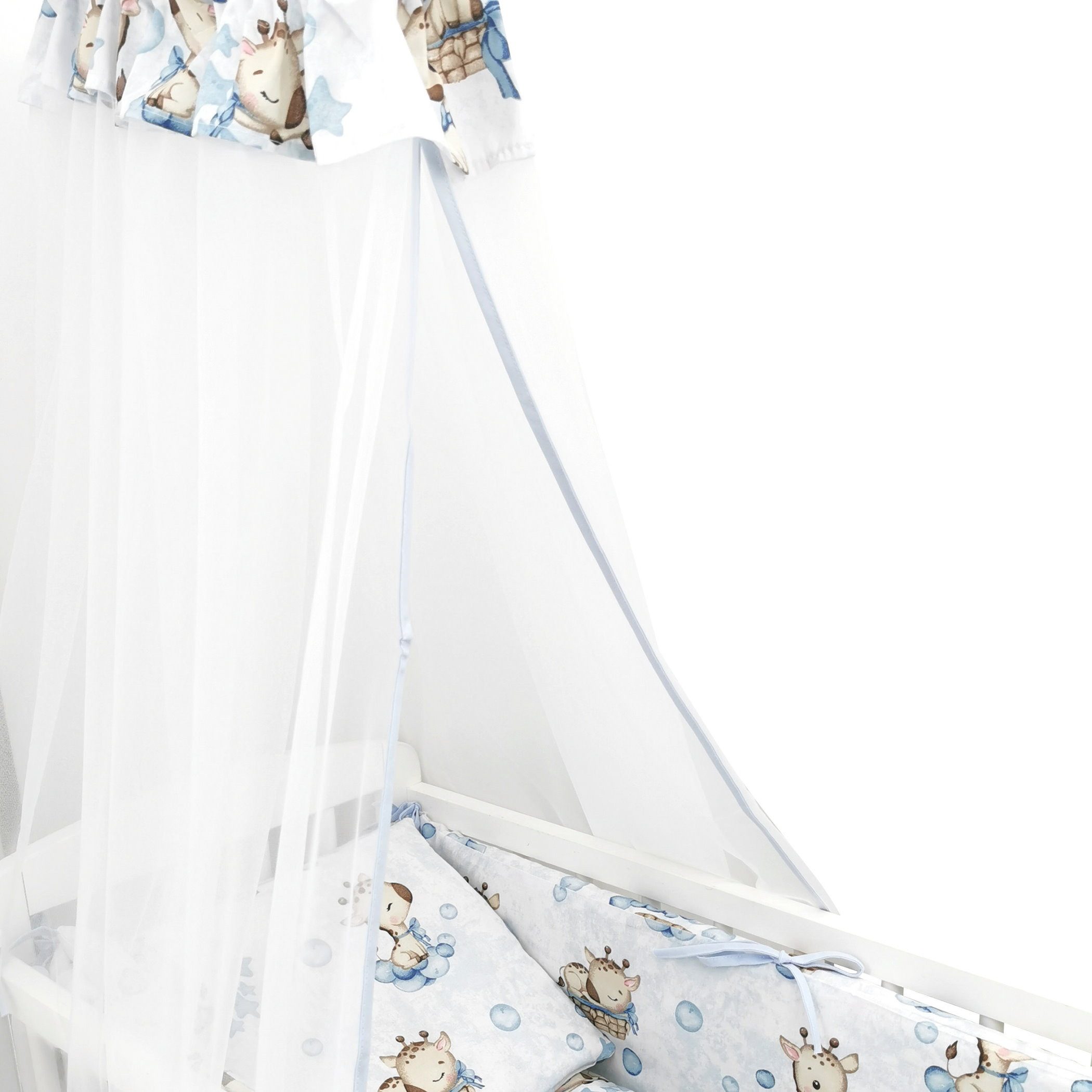 Baby-Delux Babybettwäsche Baby Wiegenset Giraffe Blau, günstig online kaufen