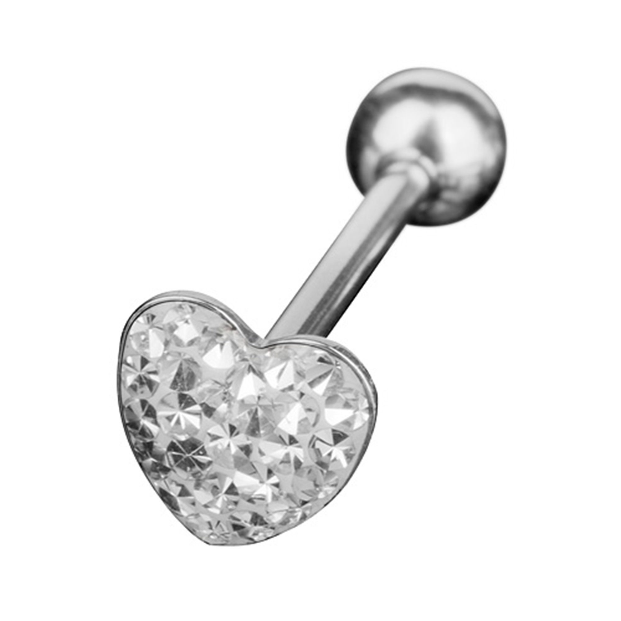 Piercing-Set Zungenpiercing Oral Ohr Kugel Epoxy Kristall Herz