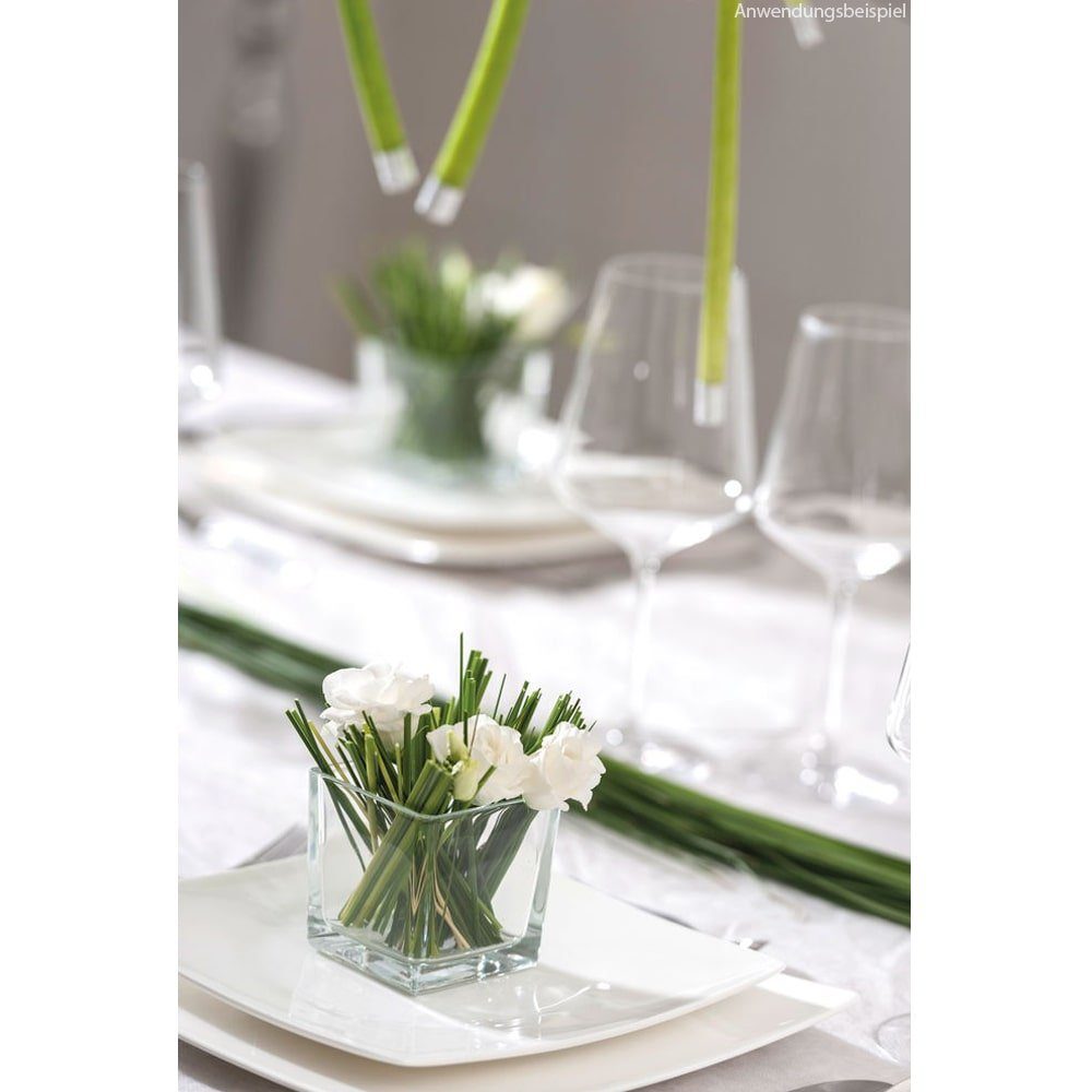 matches21 HOME & HOBBY Blumentopf Glastopf Quader Pflanztopf Würfel dickes Glas klar 10x10 cm (1 St)