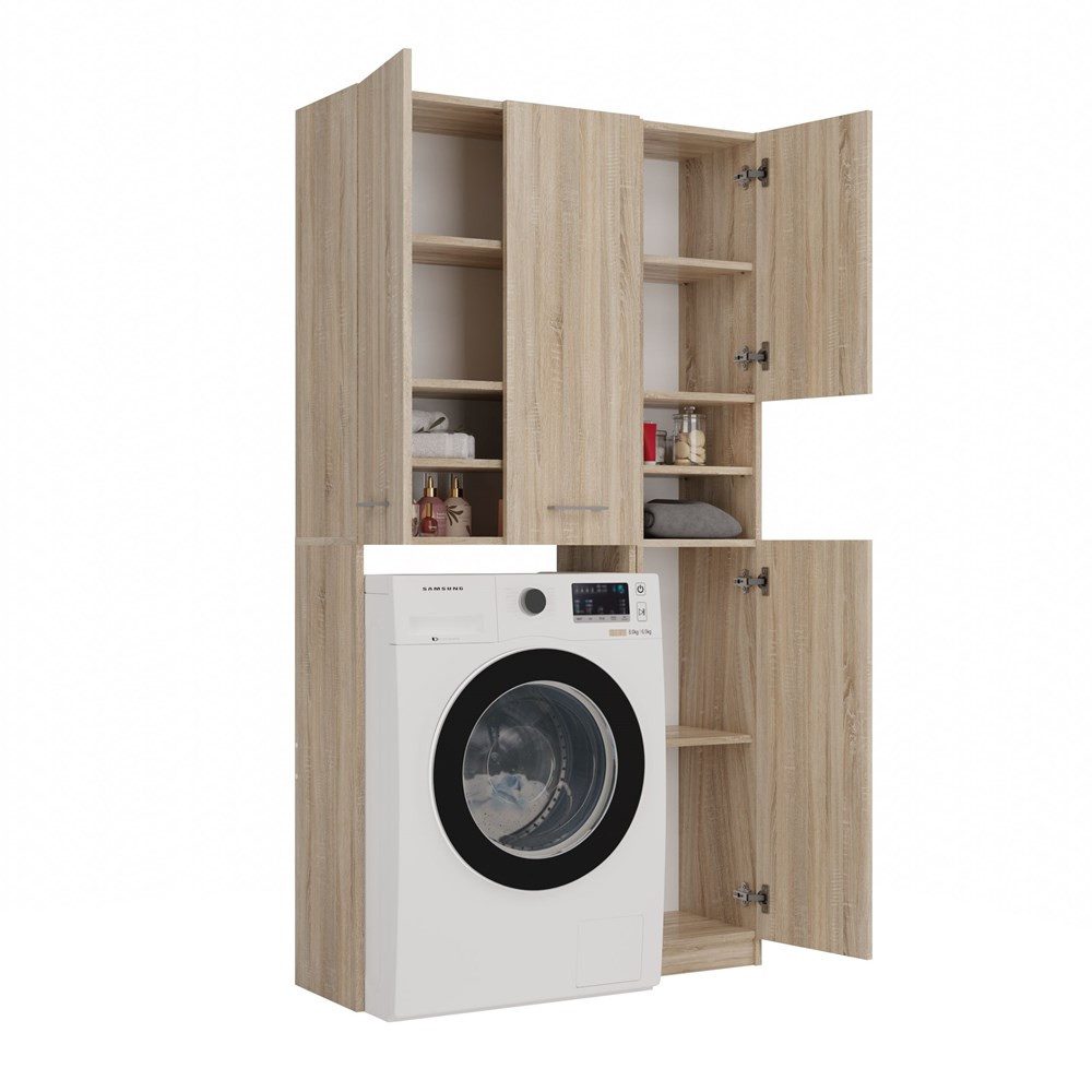 MAGOWA Waschmaschinenumbauschrank Badezimmer-Schrank-Set – Säulenregal + günstig online kaufen