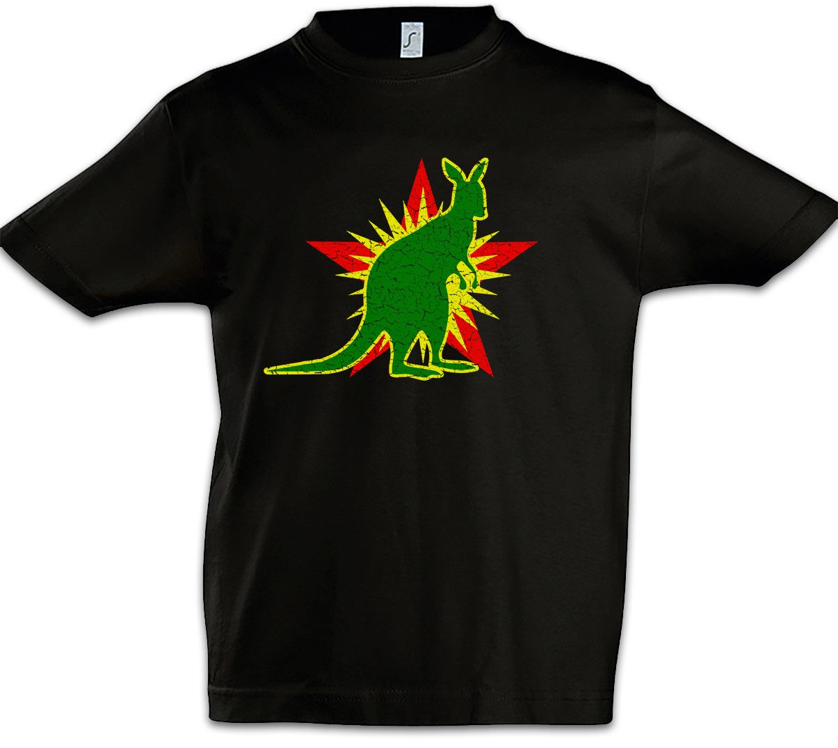 Print-Shirt Socialist Kangaroo Kinder T-Shirt Red Känguru Stern Kommunismus