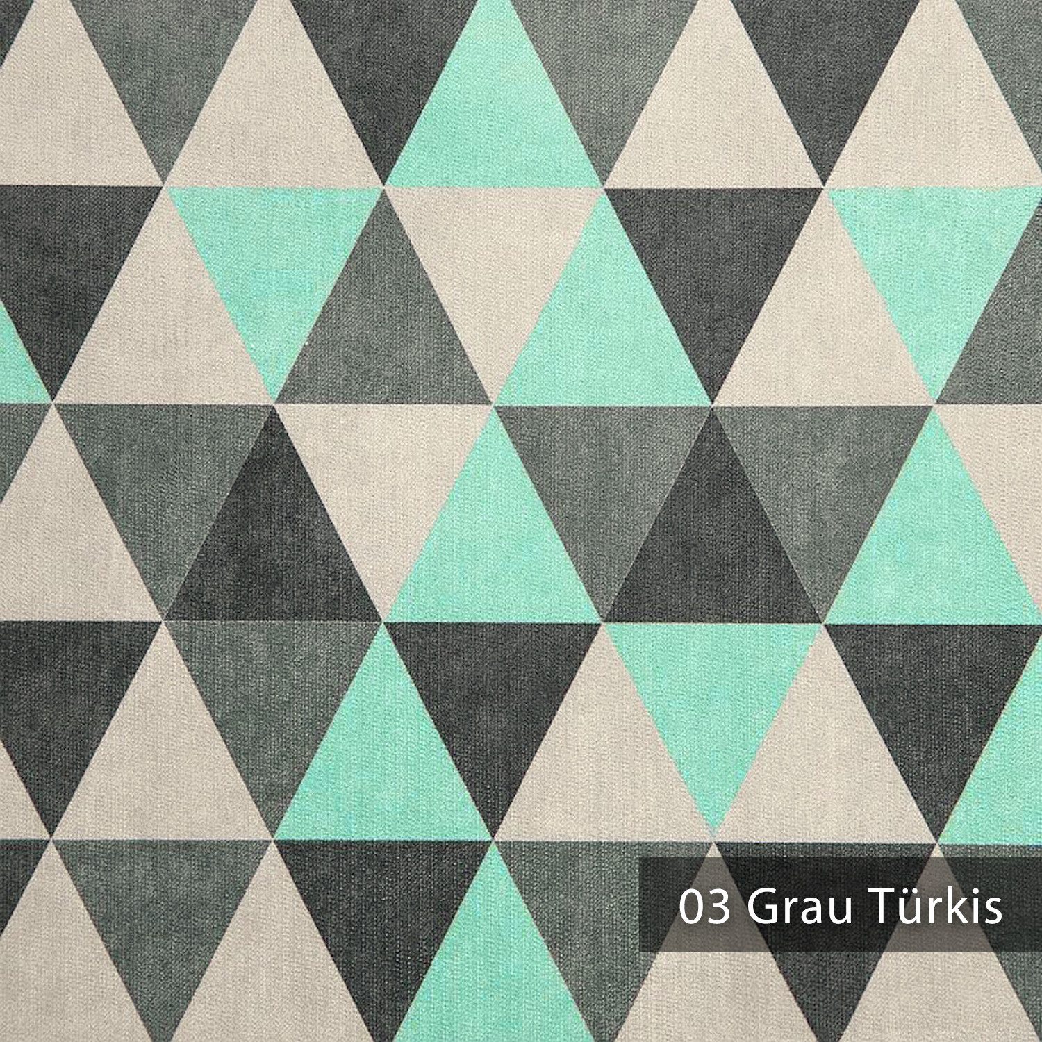 novely® Stoff ORMONT MERING - Samtiger Chenille-Stoff mit Dreieckmuster, Robust, Samtweich, Veloursartig, Meterware, 1lfm