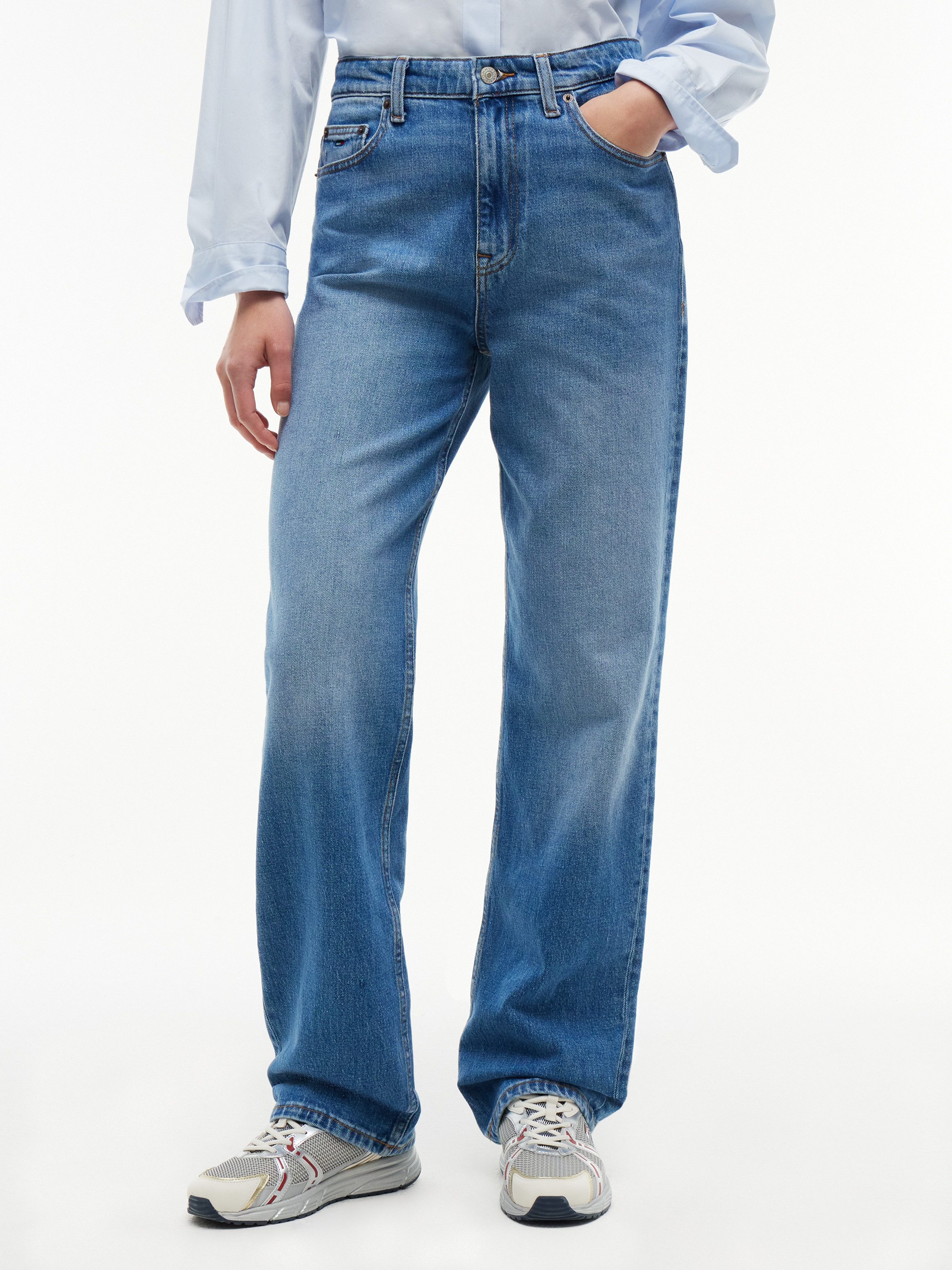 Tommy Jeans Straight-Jeans LAYLA HR SLIM STR High Waist, Baumwoll-Qualität