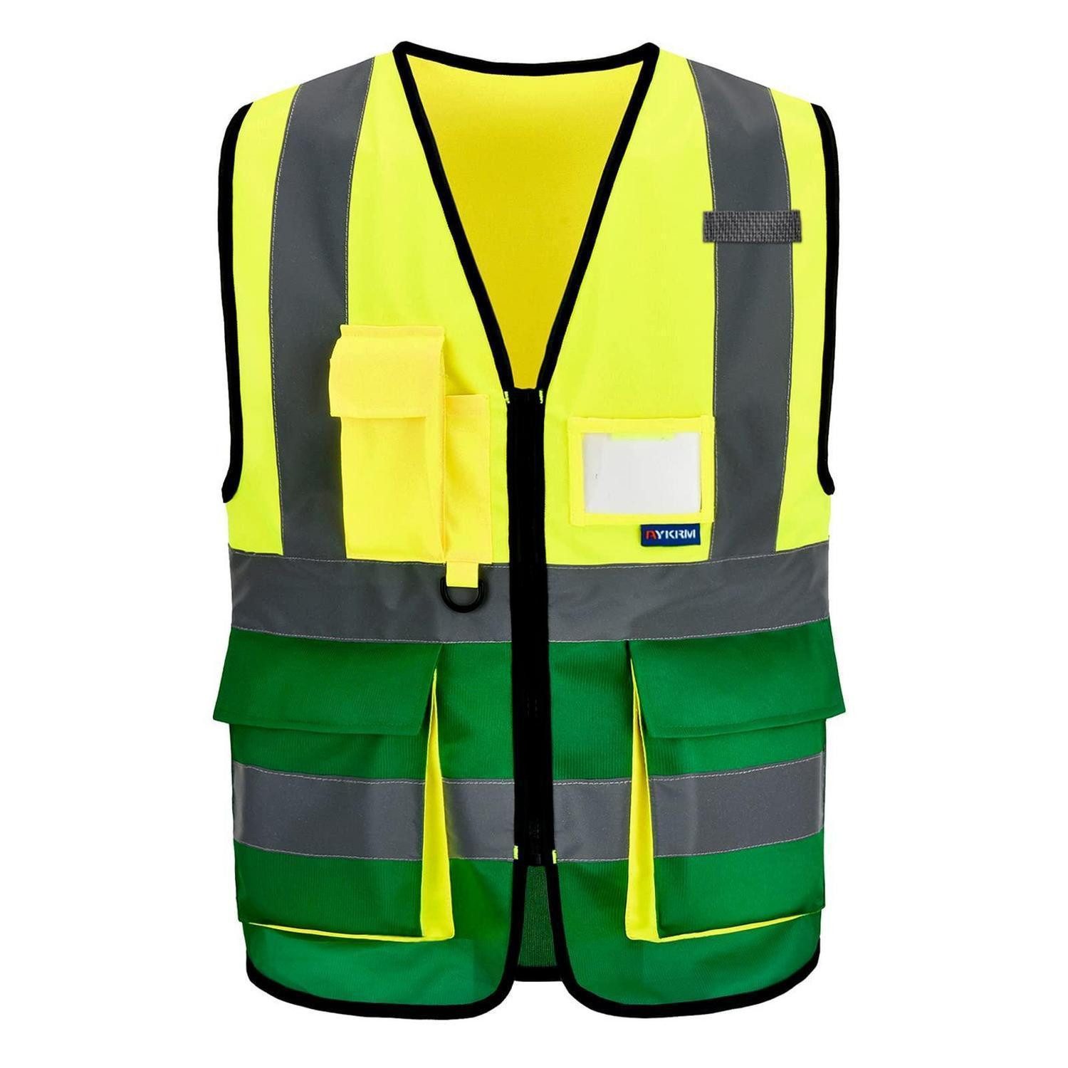 LuxusKollektion Warnweste Sicherheitsweste Warnweste Gelb Grün 6XL-8XL