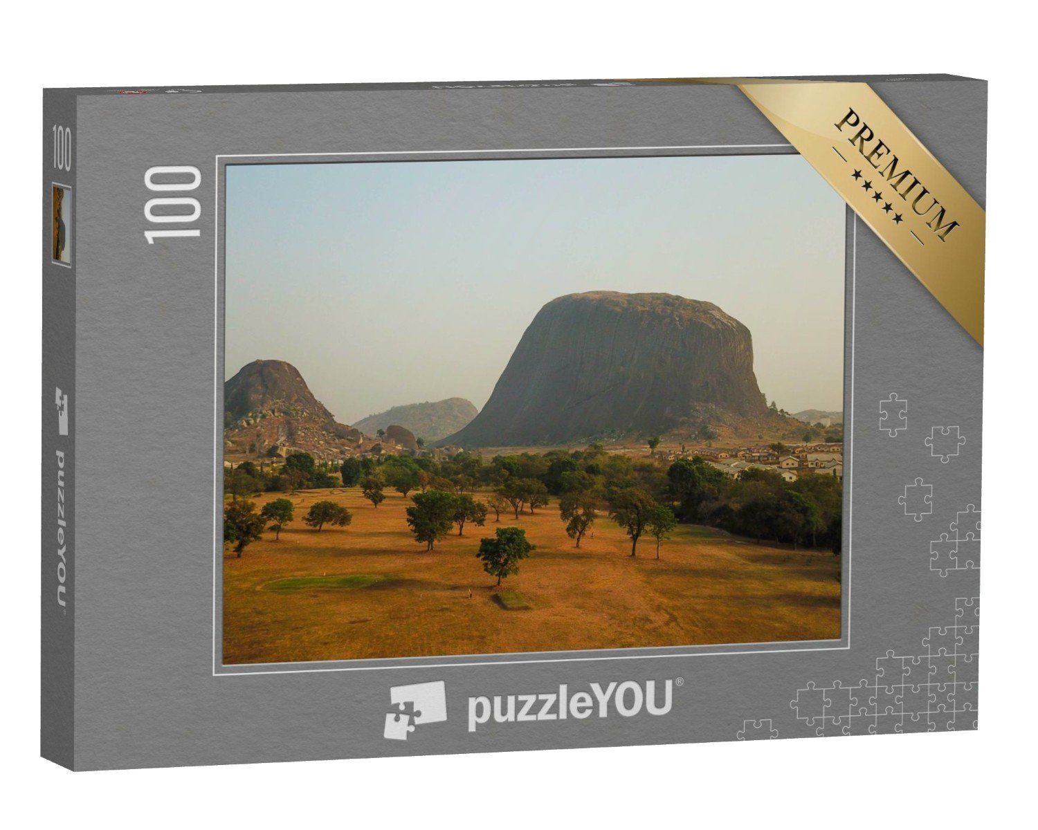 puzzleYOU Puzzle Mächtiger Zuma Rock, Niger State, Nigeria, 100 Puzzleteile, puzzleYOU-Kollektionen Felsen