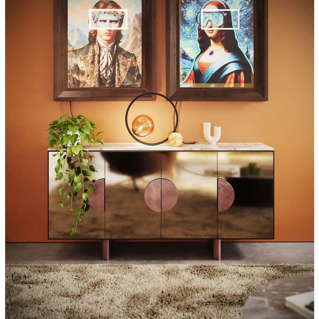 Kare Design Sideboard Lunar, verspiegelt, Breite 160 cm