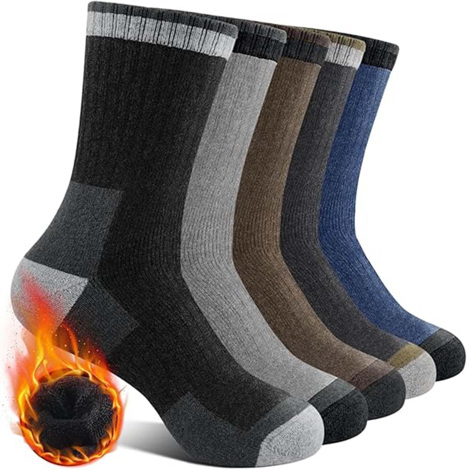 Coonoor Thermosocken Damen Socken Winter Socken 5 Paar atmungsaktiv warm (5 günstig online kaufen